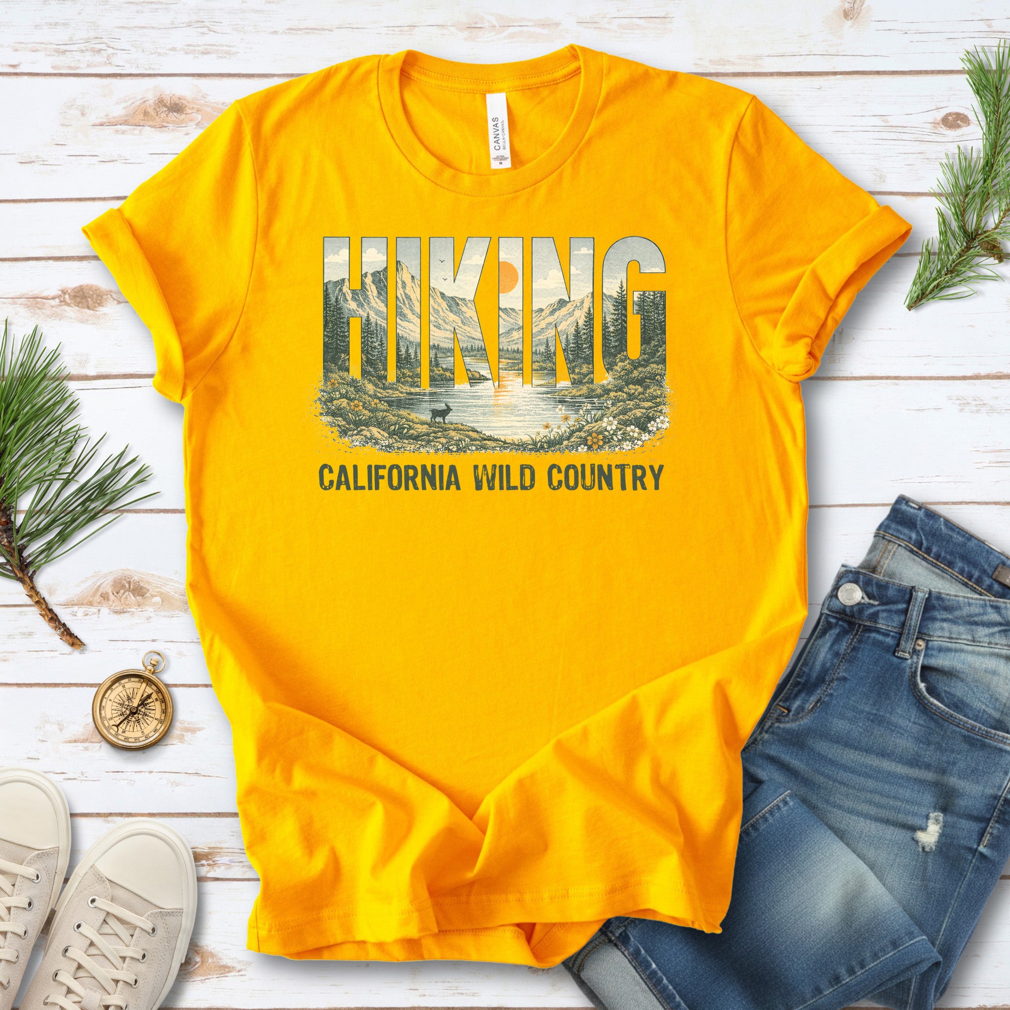 California Hiking Wild Country Shirt – Vintage Mountain T-Shirt