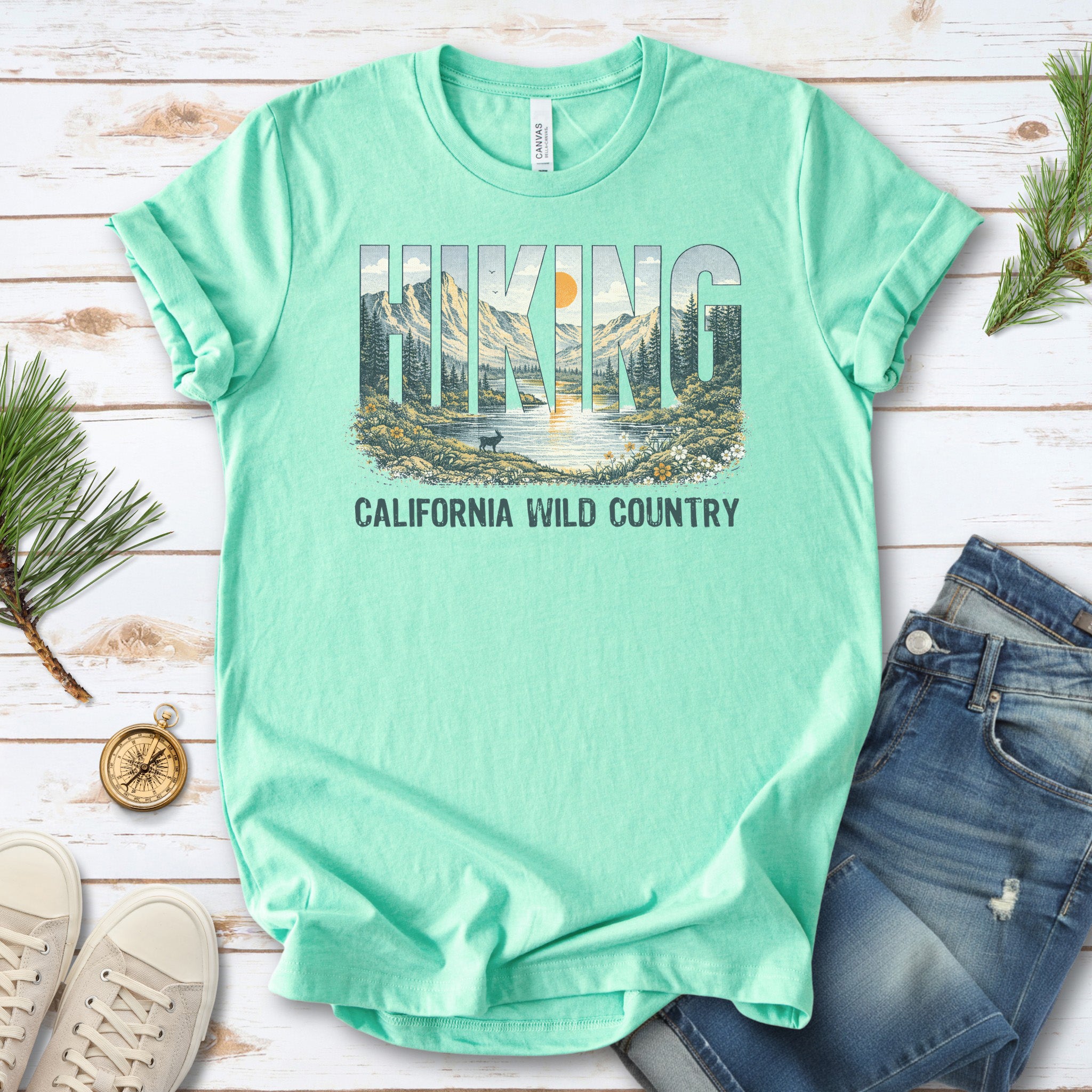 California Hiking Wild Country Shirt – Vintage Mountain T-Shirt