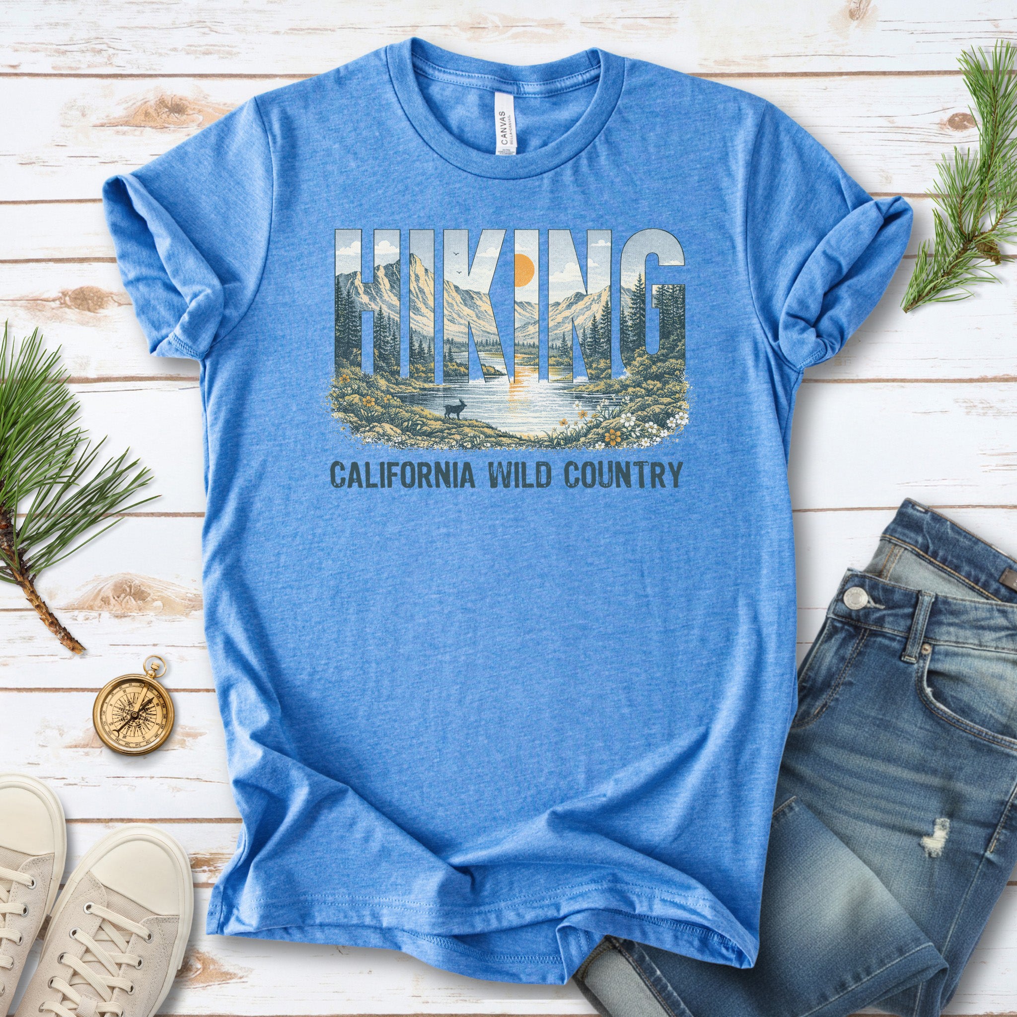 California Hiking Wild Country Shirt – Vintage Mountain T-Shirt