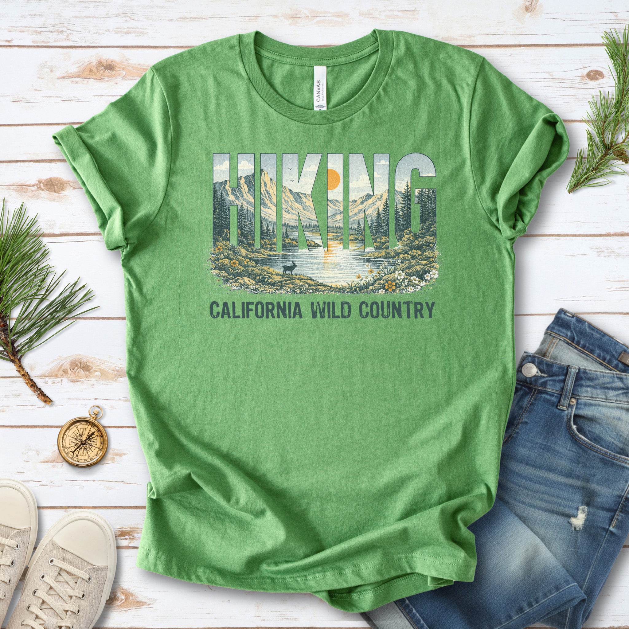 California Hiking Wild Country Shirt – Vintage Mountain T-Shirt