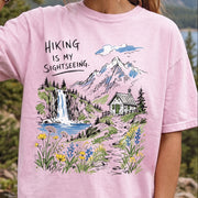 Hiking Is My Sightseeing Comfort Colors Shirt – Waterfall Nature Tee