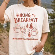 Hiking to Breakfast Comfort Colors Shirt – Gingerbread Christmas Hiker Tee