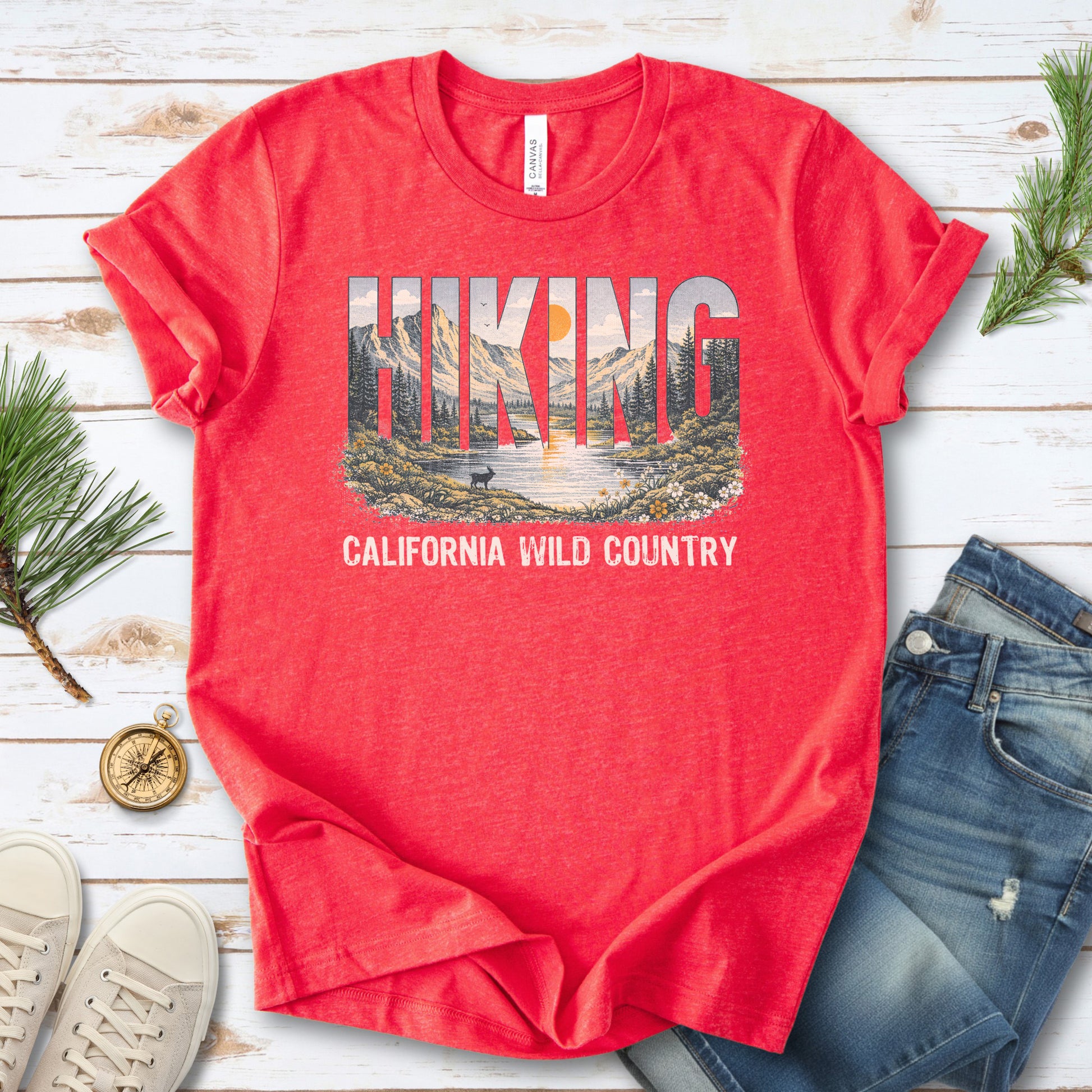 California Hiking Wild Country Shirt – Vintage Mountain T-Shirt
