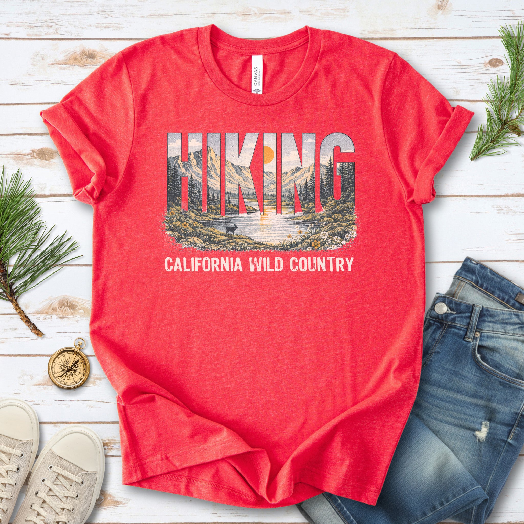 California Hiking Wild Country Shirt – Vintage Mountain T-Shirt