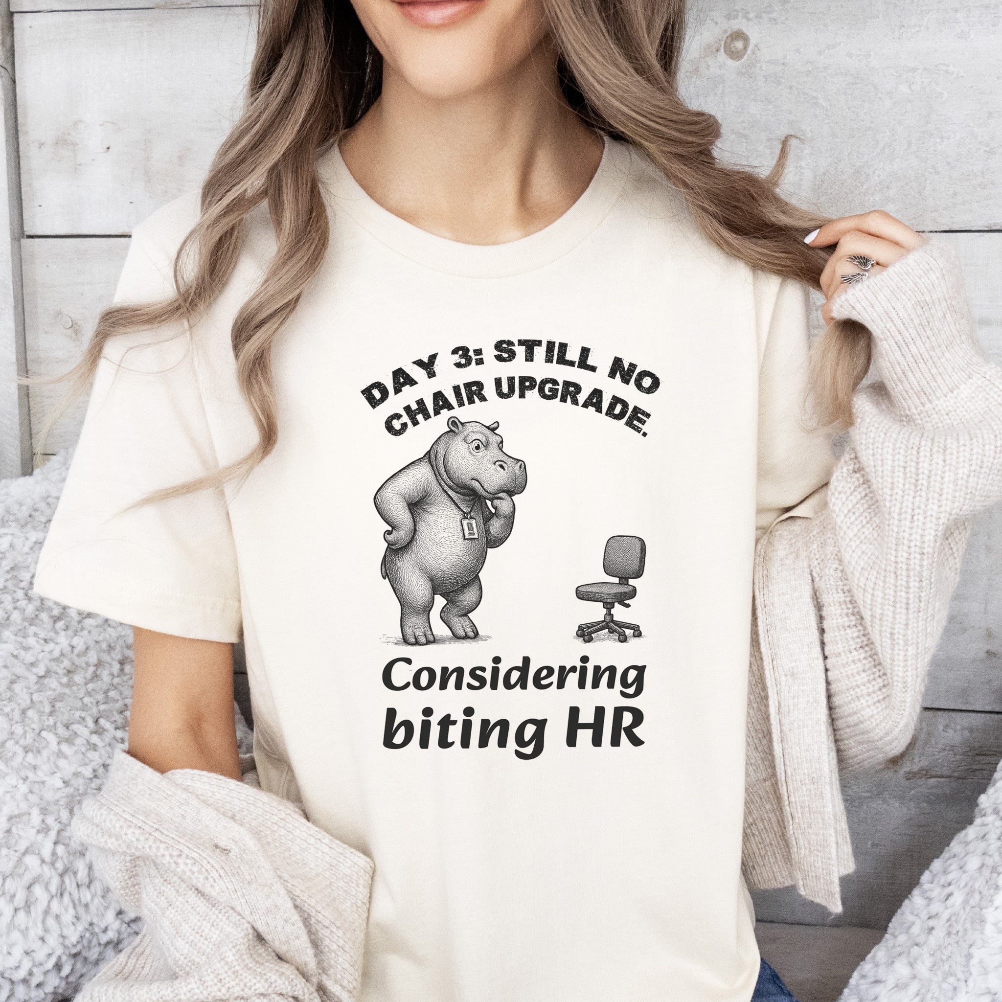 Hippo HR Complaint T-Shirt – Funny Office Chair Meme for Work Warriors