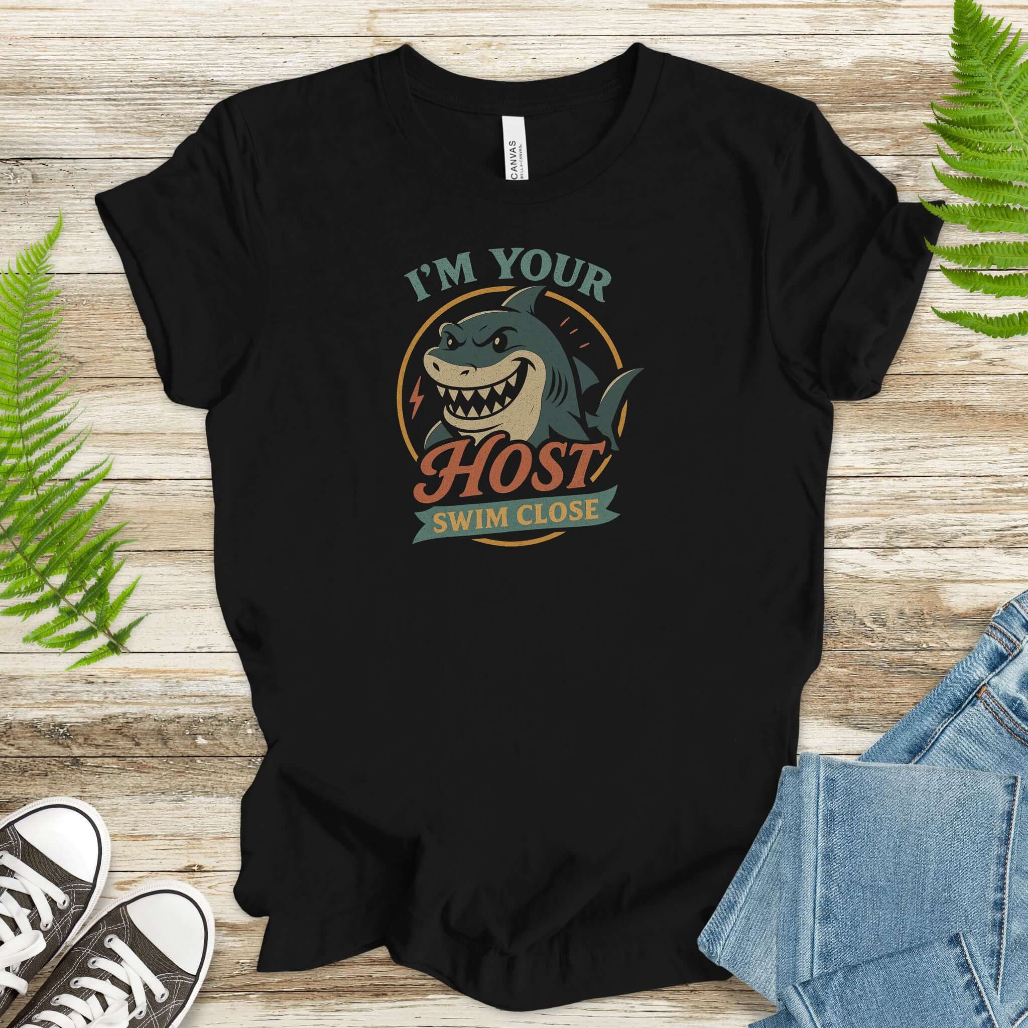 I’m Your Host Shark T-Shirt – Creepy Retro Ocean Humor Tee