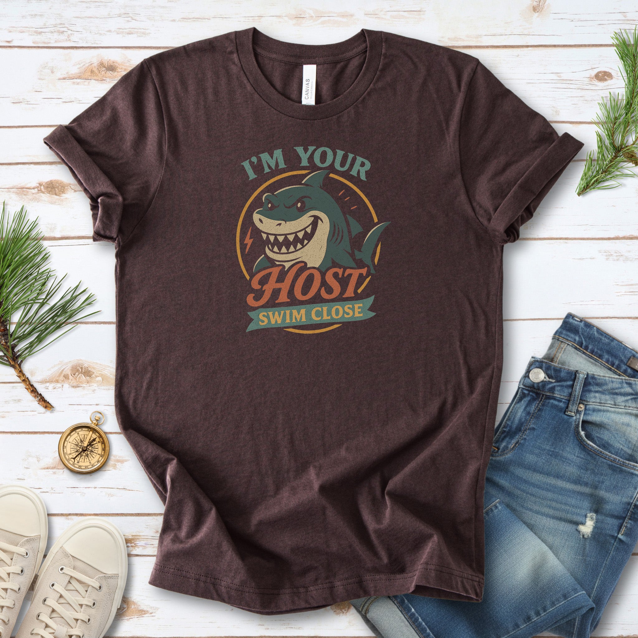 I’m Your Host Shark T-Shirt – Creepy Retro Ocean Humor Tee