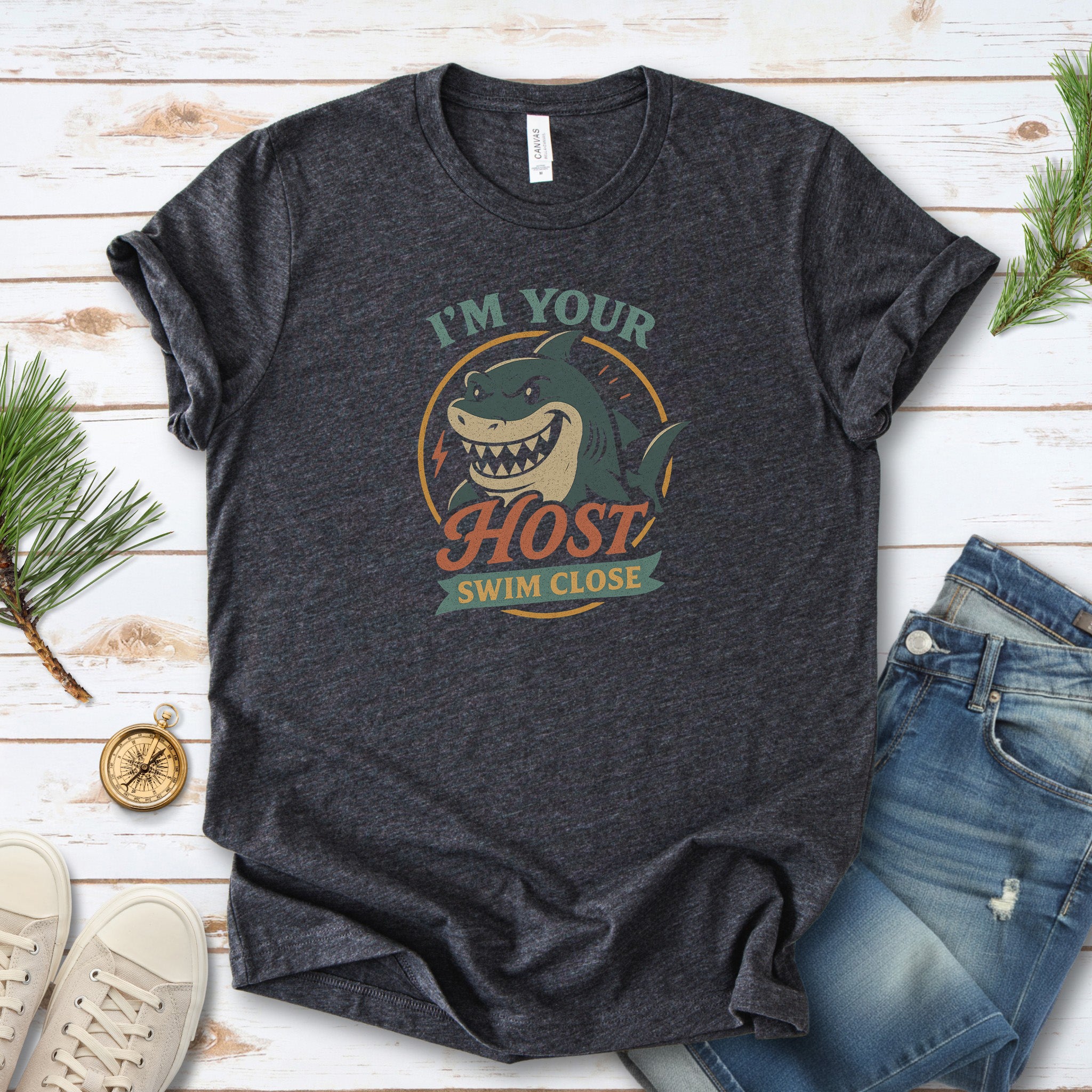 I’m Your Host Shark T-Shirt – Creepy Retro Ocean Humor Tee