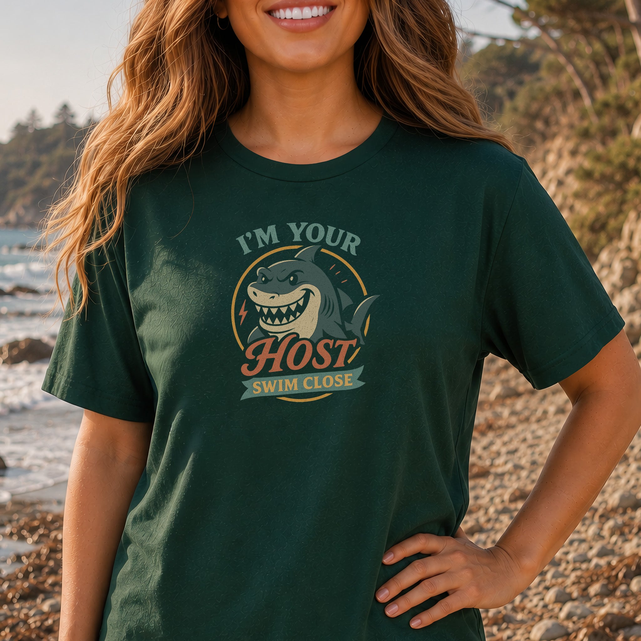 I’m Your Host Shark T-Shirt – Creepy Retro Ocean Humor Tee