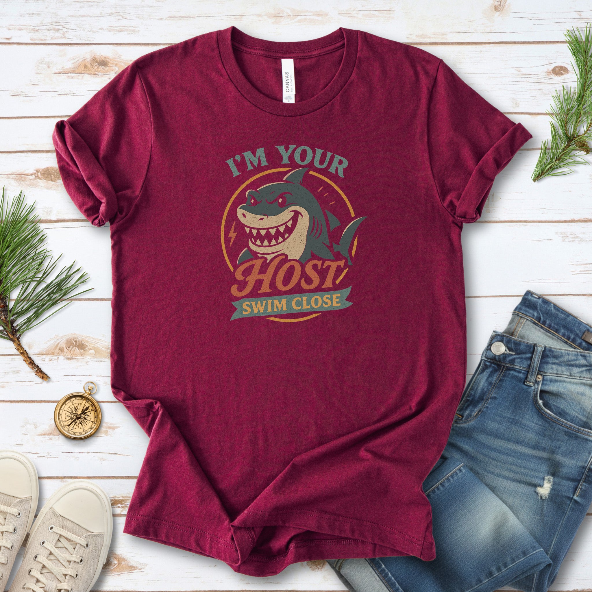 I’m Your Host Shark T-Shirt – Creepy Retro Ocean Humor Tee