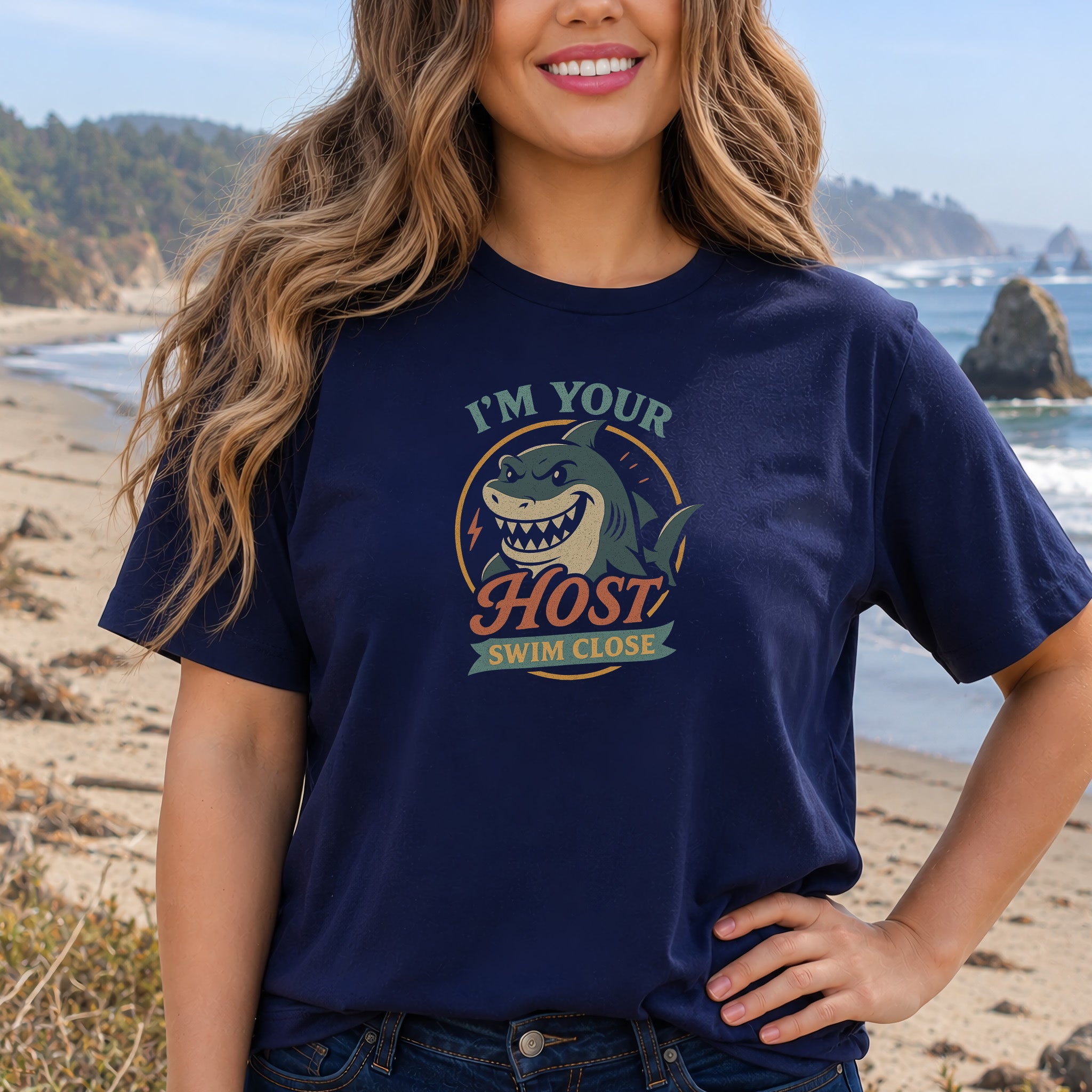 I’m Your Host Shark T-Shirt – Creepy Retro Ocean Humor Tee
