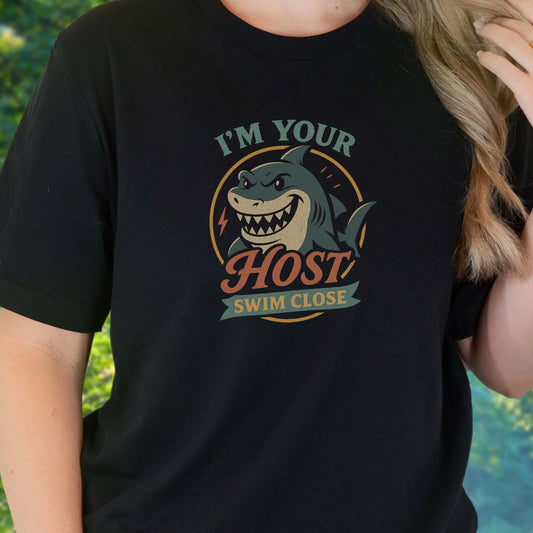 I’m Your Host Shark T-Shirt – Creepy Retro Ocean Humor Tee
