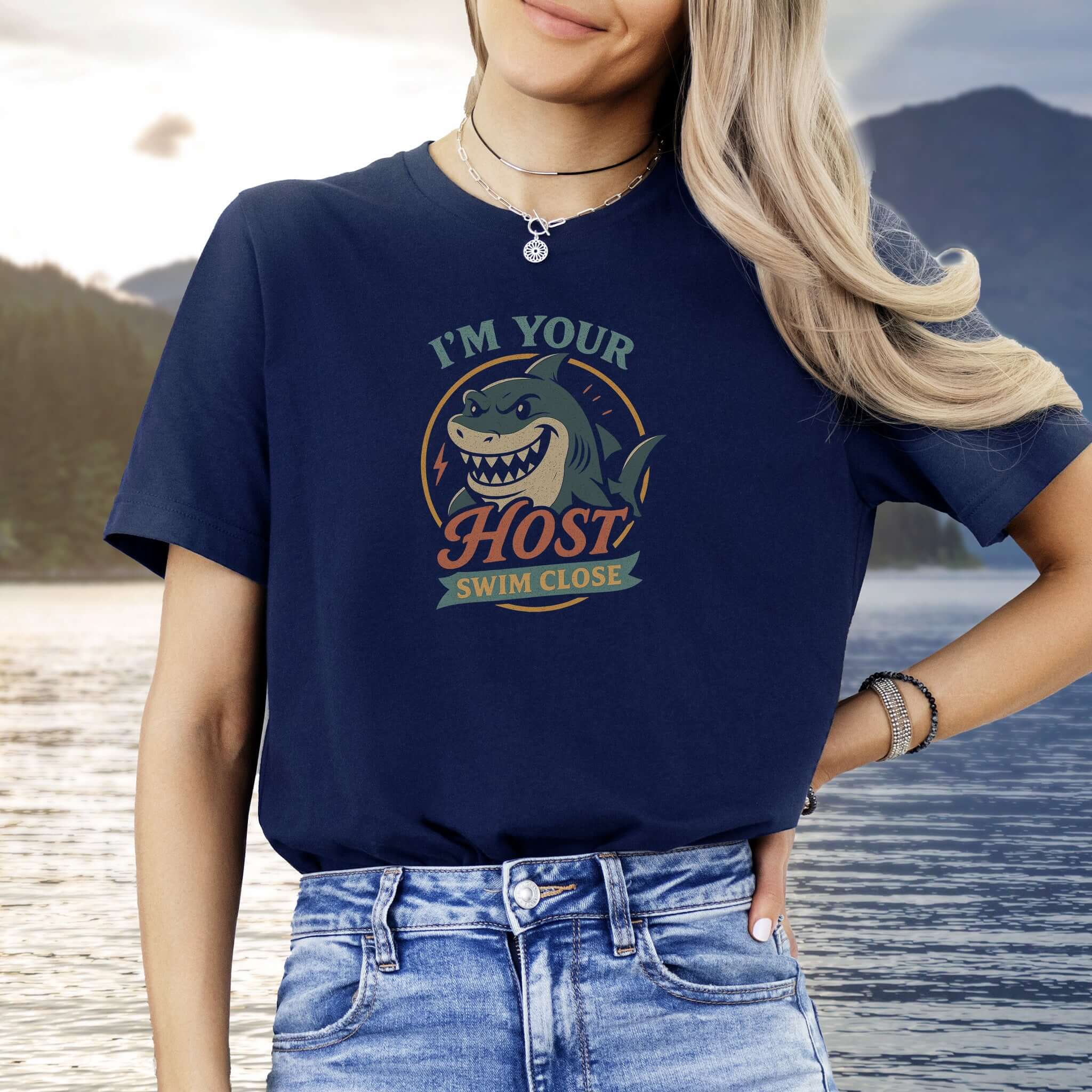 I’m Your Host Shark T-Shirt – Creepy Retro Ocean Humor Tee
