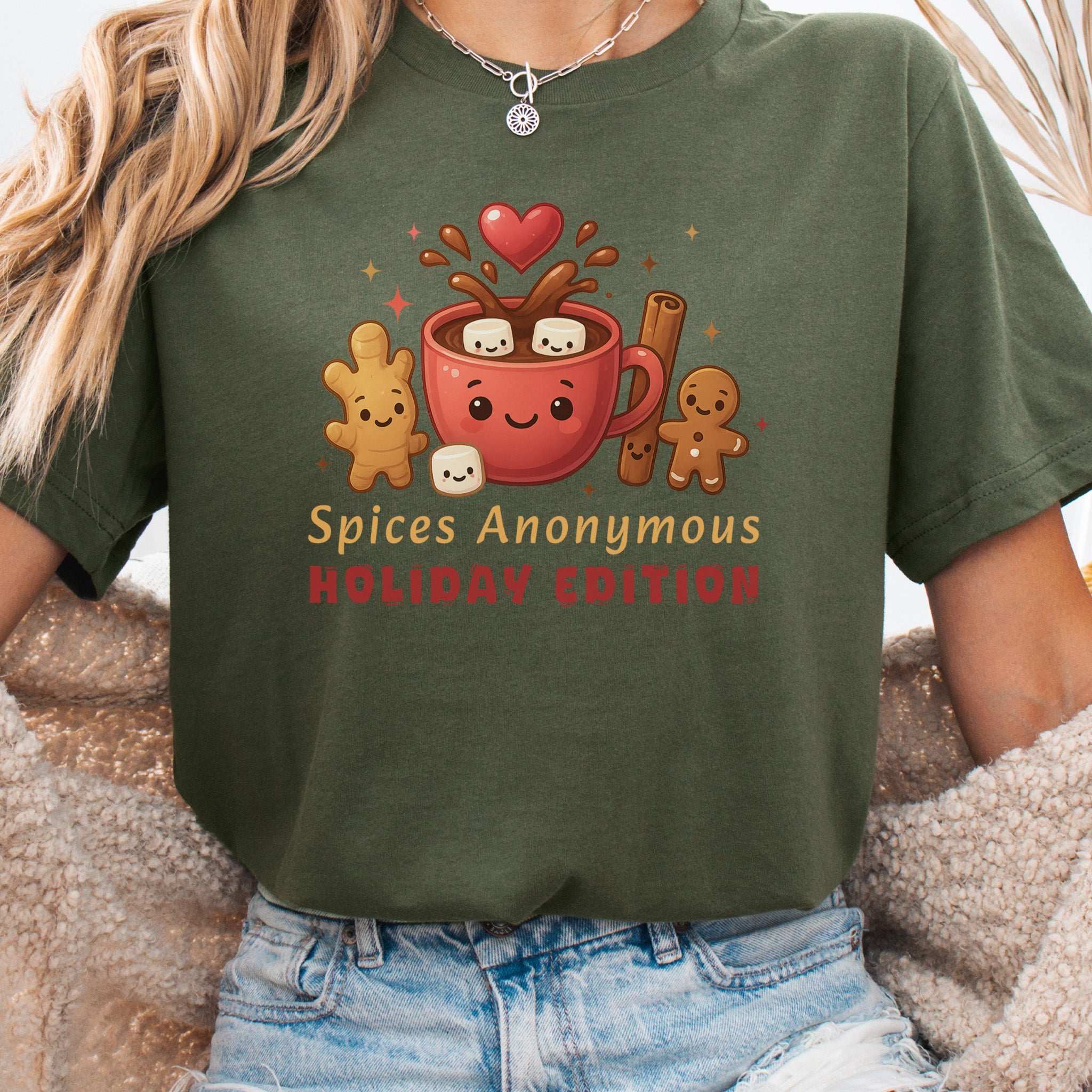 Spices Anonymous Holiday Edition T-Shirt – Funny Cocoa & Baking Christmas Tee
