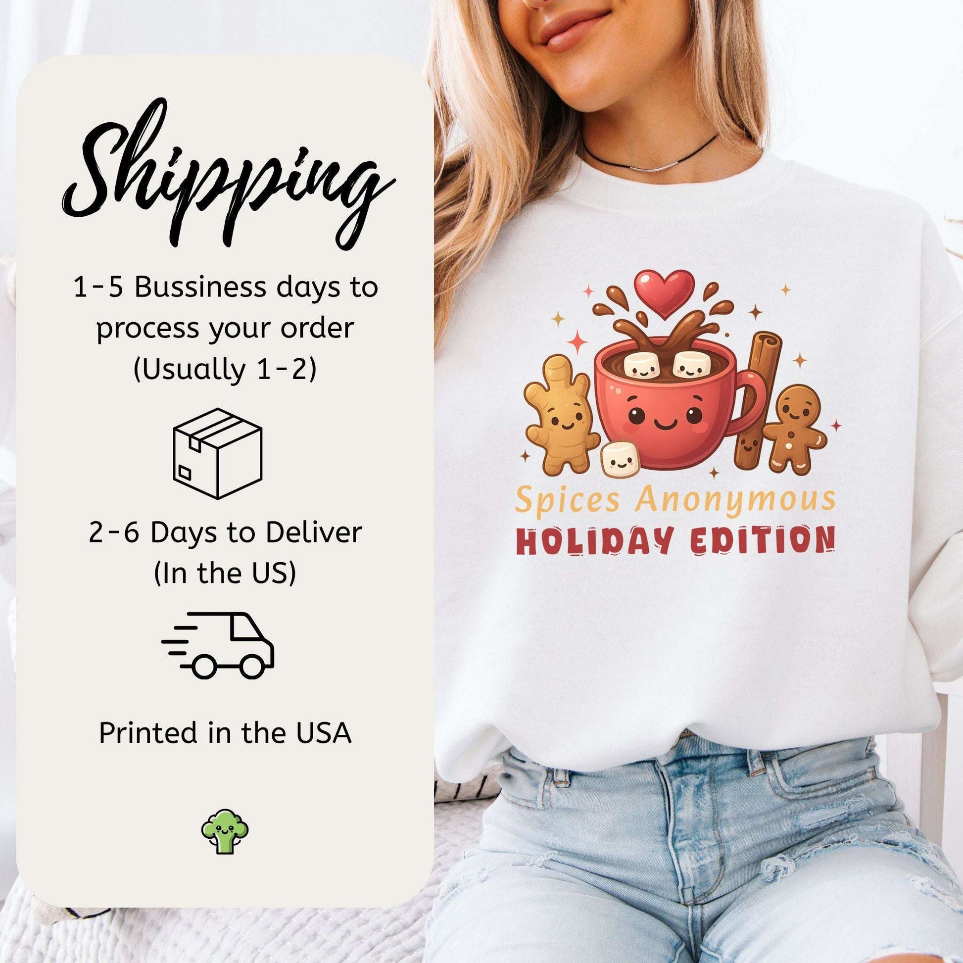 Spices Anonymous Holiday Edition Sweatshirt – Funny Cocoa & Baking Christmas Sweater