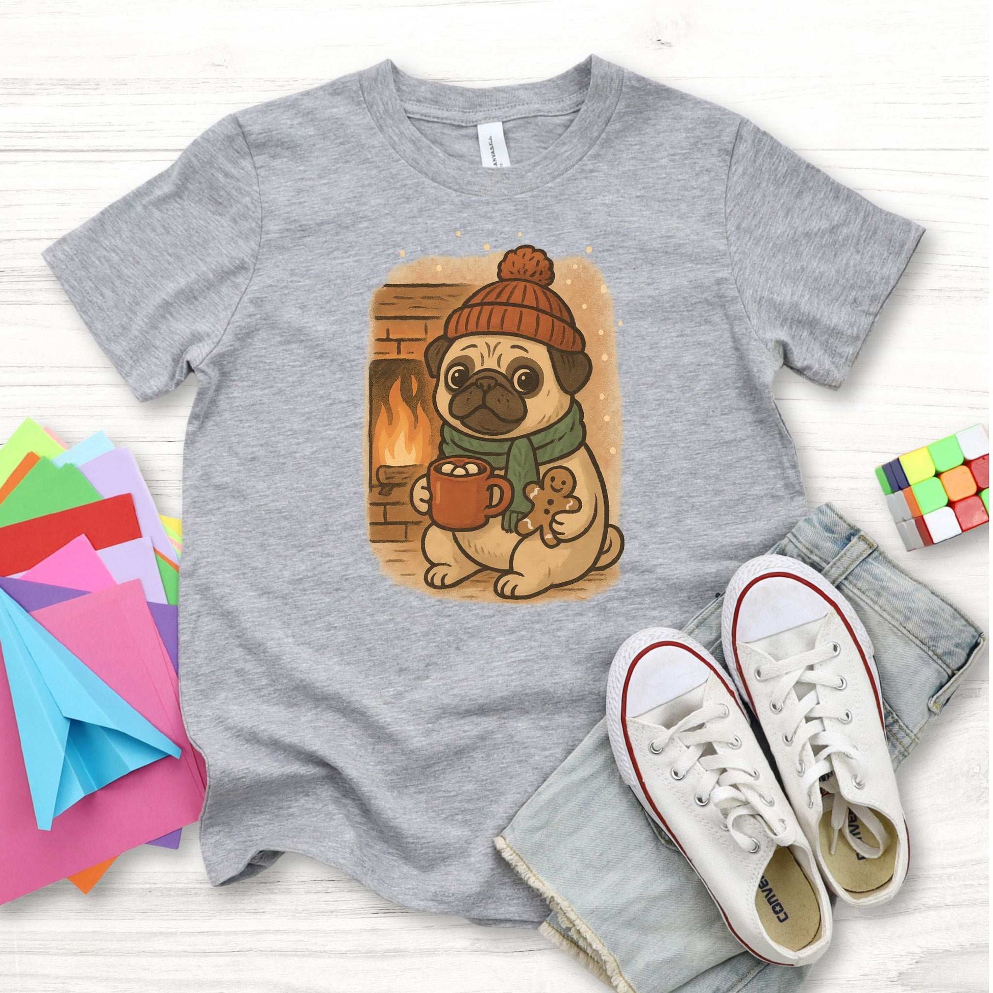 Froggy Ski Fun Kids T-Shirt – Funny Winter Sports Christmas Tee, Youth Tee