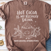 Hot Cocoa Is My Recovery Drink Comfort Colors Shirt – Hiking Christmas Tee