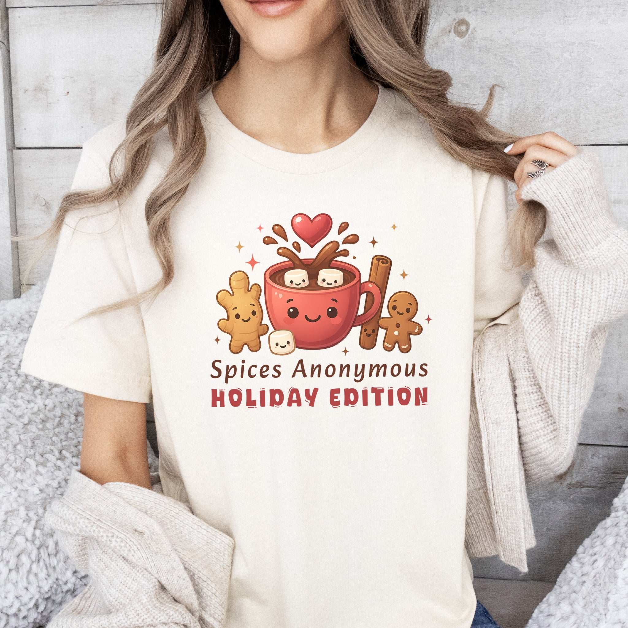 Spices Anonymous Holiday Edition T-Shirt – Funny Cocoa & Baking Christmas Tee
