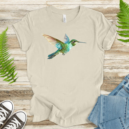 Watercolor Hummingbird T-Shirt – Vintage Nature Lover Tee