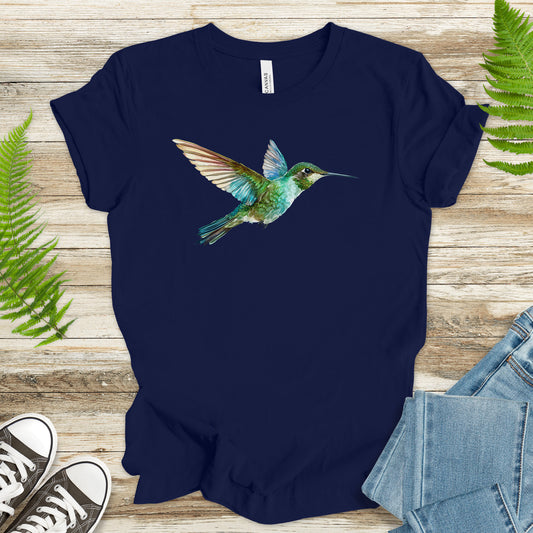 Watercolor Hummingbird T-Shirt – Vintage Nature Lover Tee