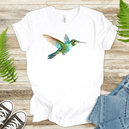 Watercolor Hummingbird T-Shirt – Vintage Nature Lover Tee