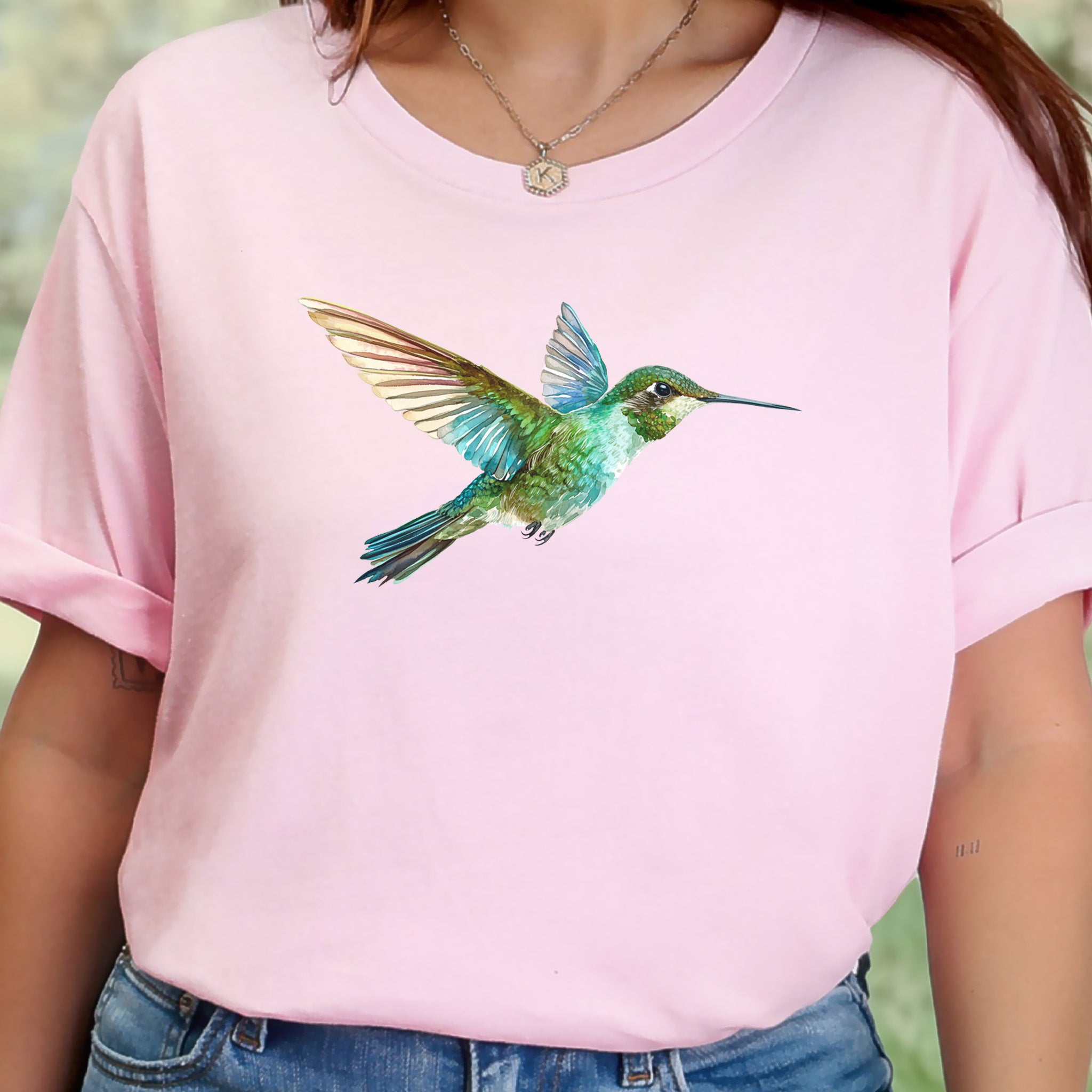 Watercolor Hummingbird T-Shirt – Vintage Nature Lover Tee