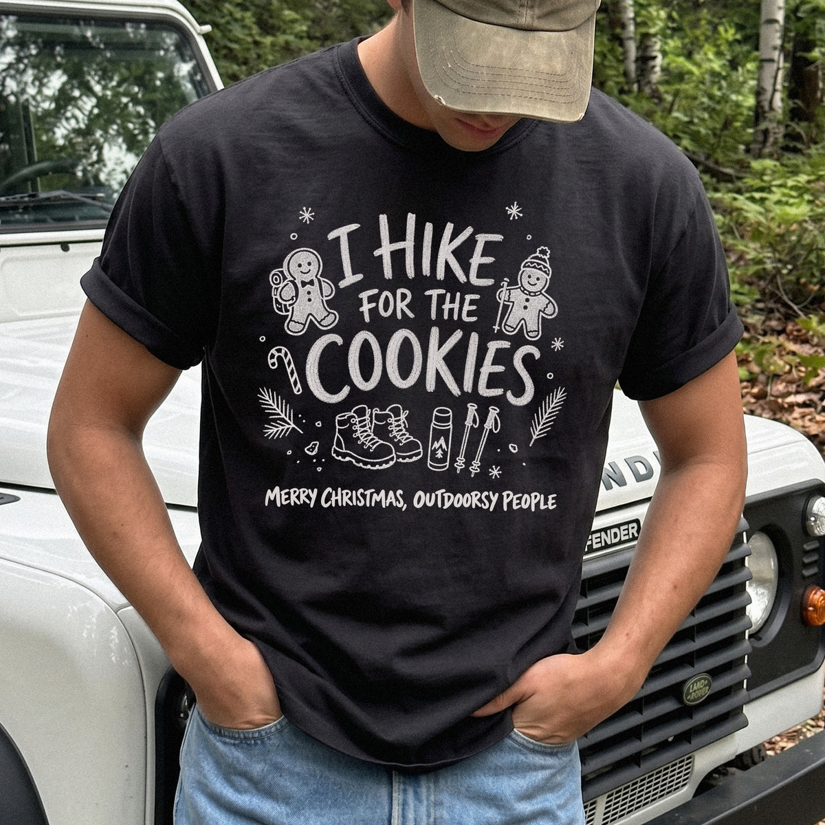 I Hike for the Cookies Comfort Colors Shirt – Christmas Hiking Tee