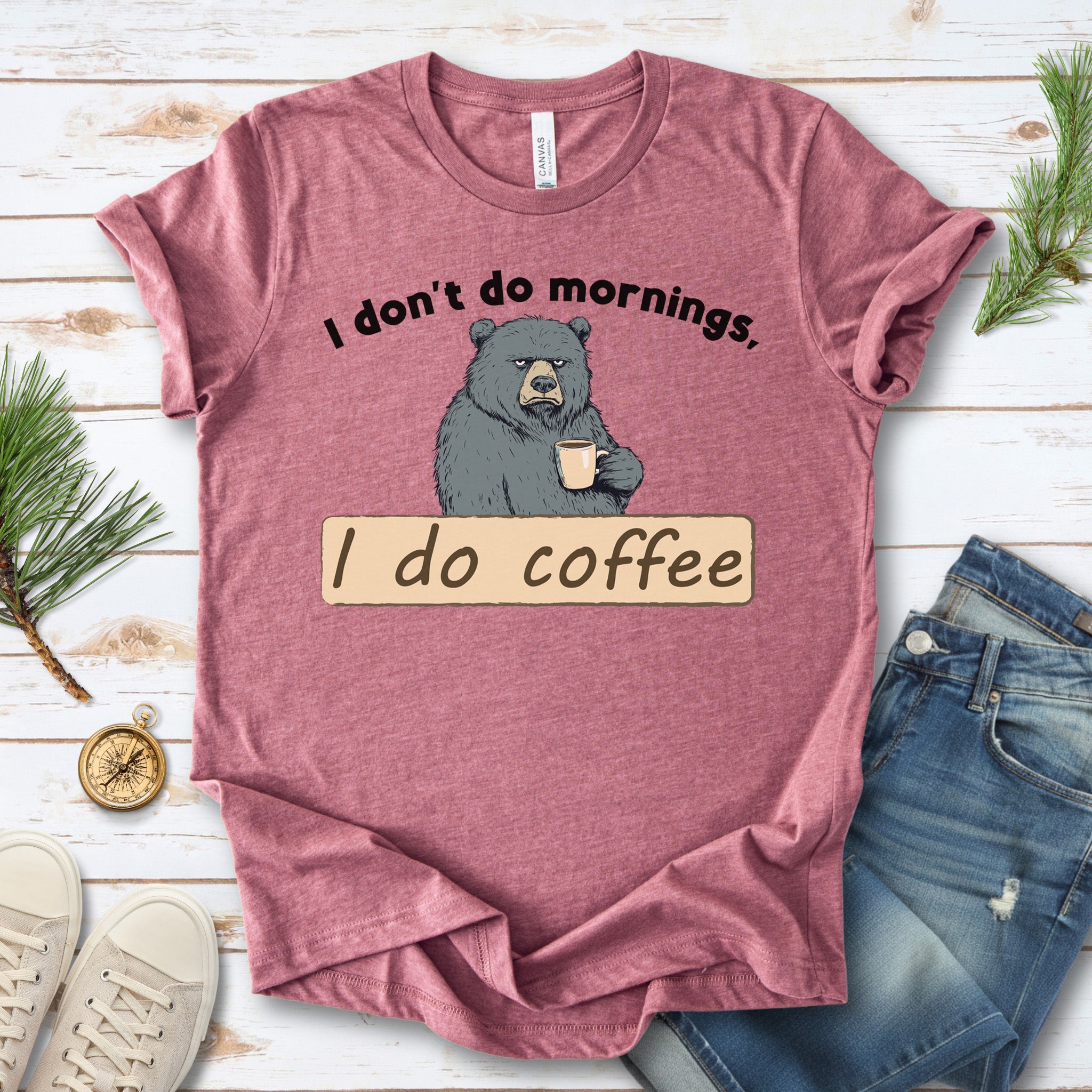 Grumpy Bear’s Morning Survival Kit – Coffee & Zero Patience T-Shirt