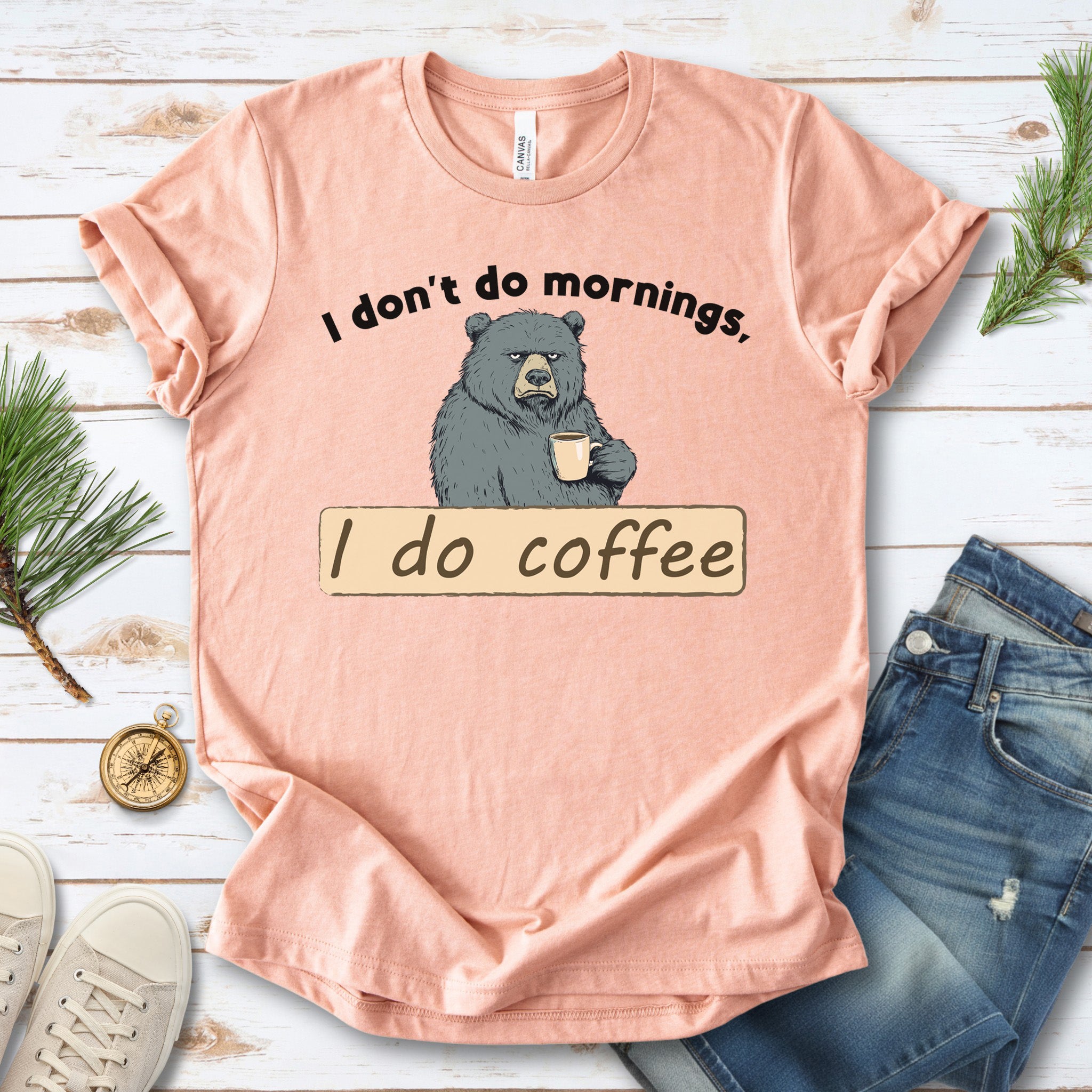 Grumpy Bear’s Morning Survival Kit – Coffee & Zero Patience T-Shirt