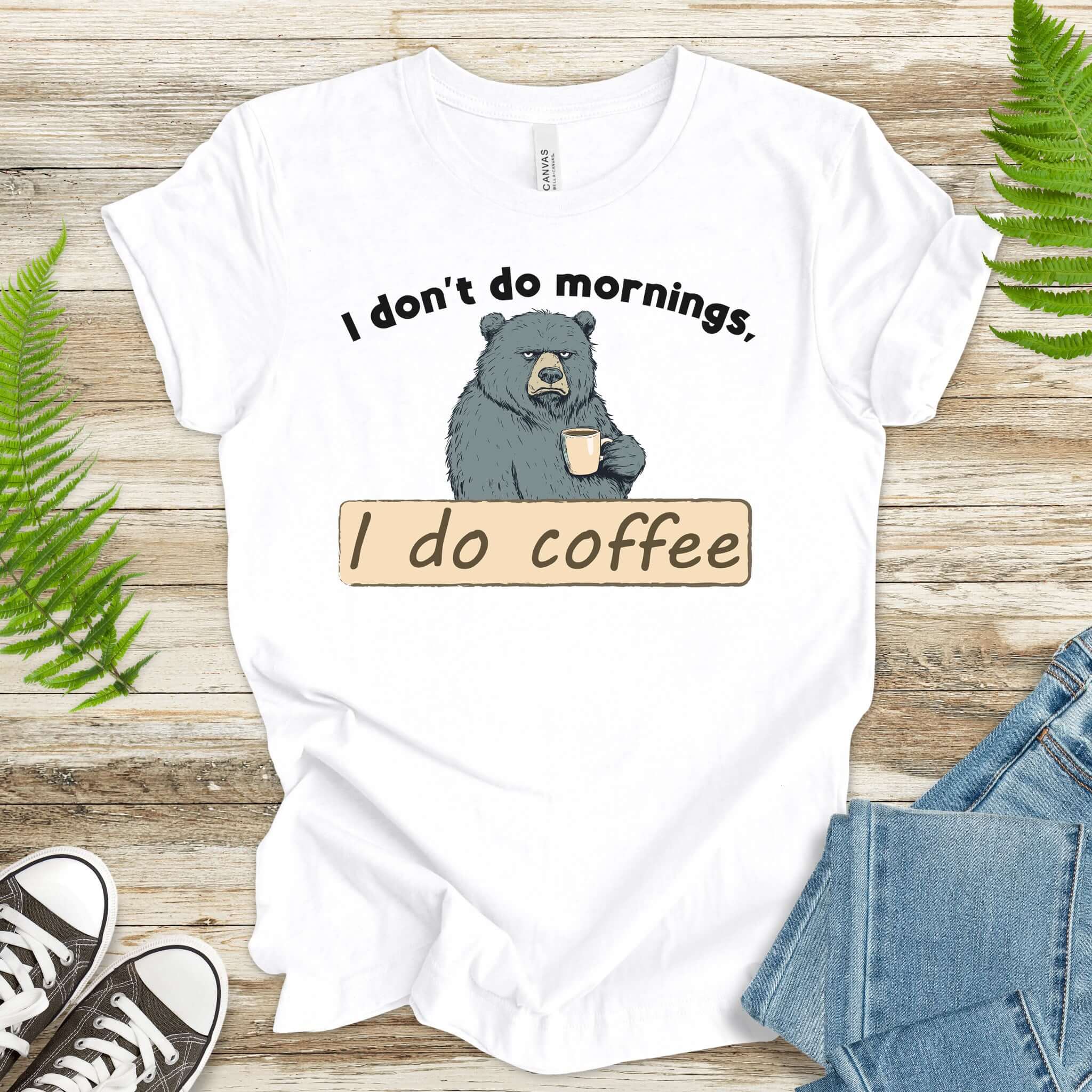 Grumpy Bear’s Morning Survival Kit – Coffee & Zero Patience T-Shirt - TShirtree