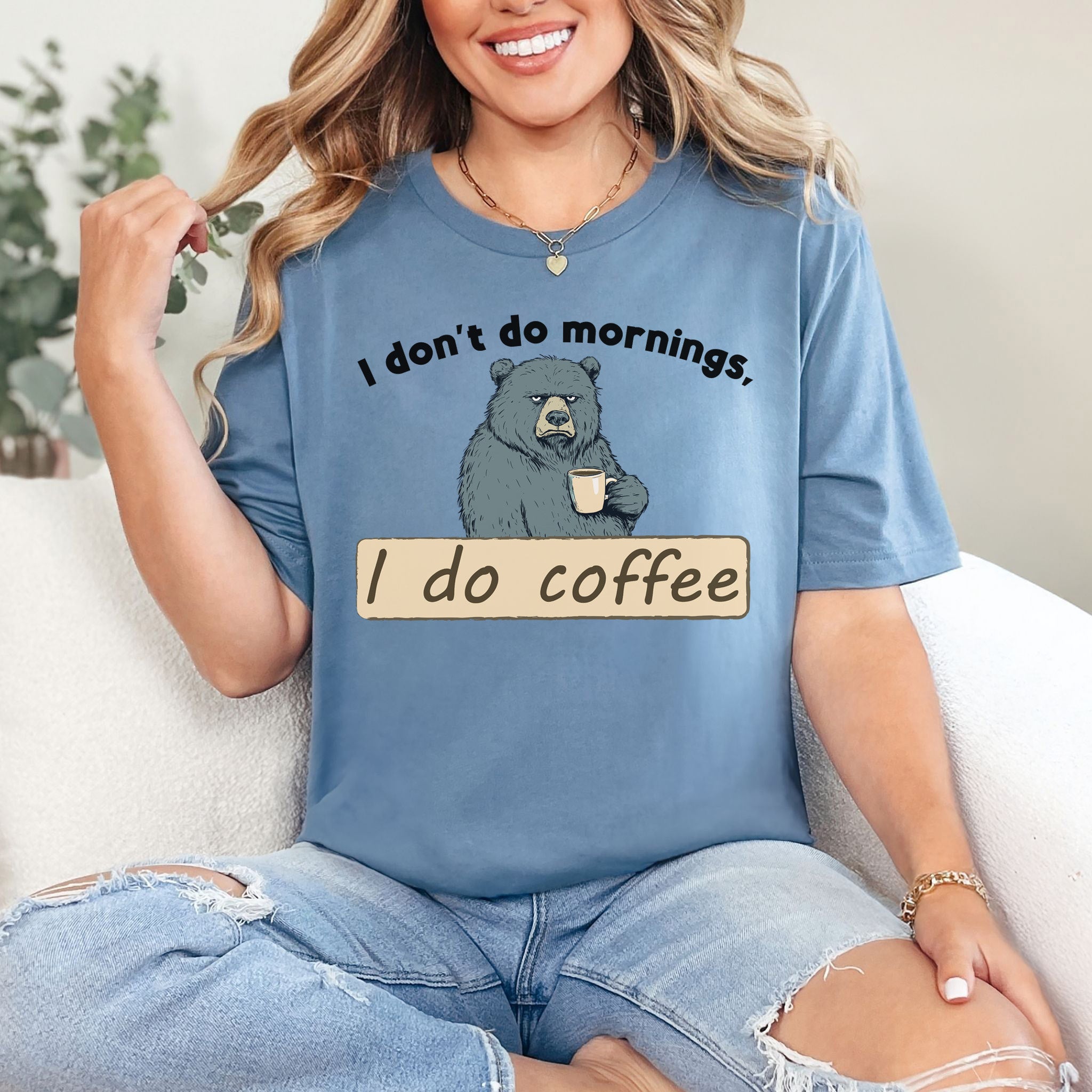 Grumpy Bear’s Morning Survival Kit – Coffee & Zero Patience T-Shirt