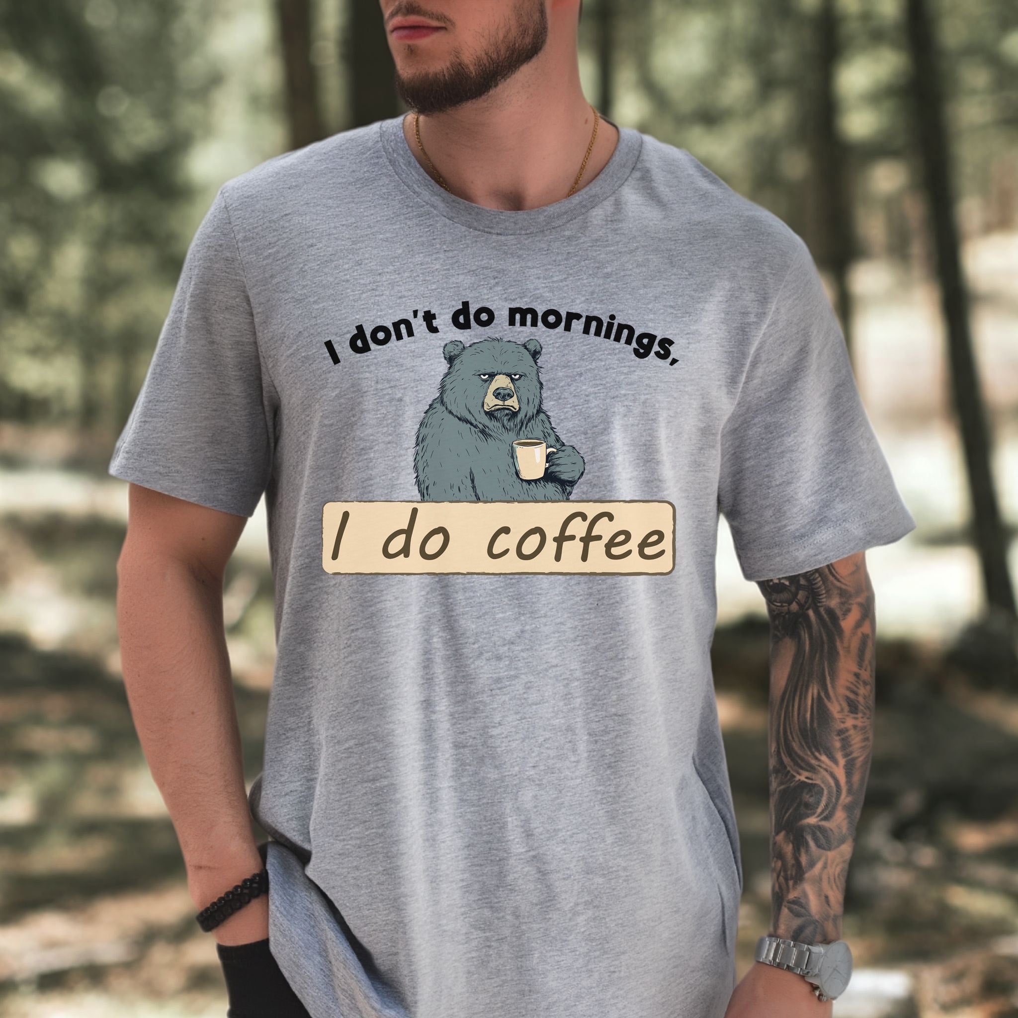 Grumpy Bear’s Morning Survival Kit – Coffee & Zero Patience T-Shirt