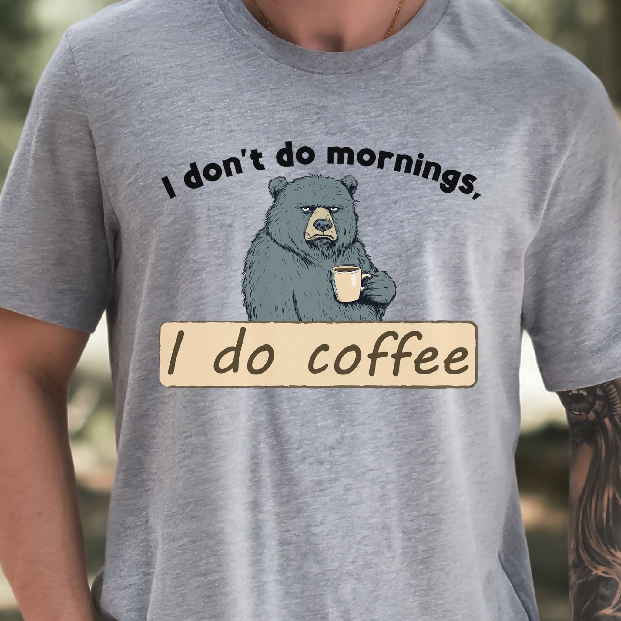 Grumpy Bear’s Morning Survival Kit – Coffee & Zero Patience T-Shirt