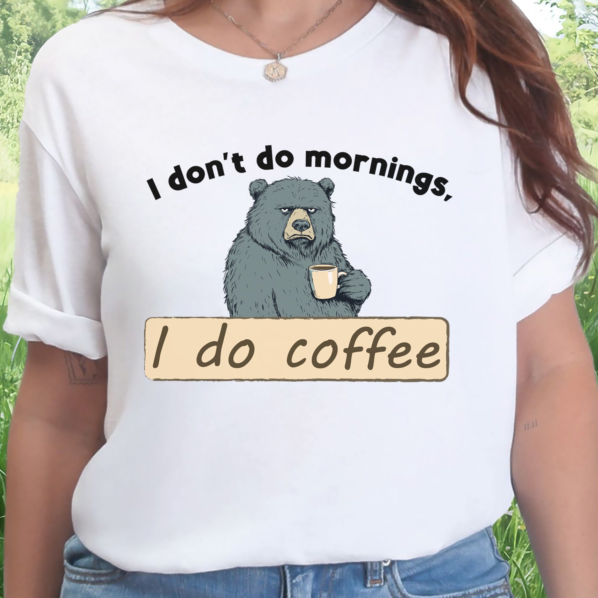 Grumpy Bear’s Morning Survival Kit – Coffee & Zero Patience T-Shirt