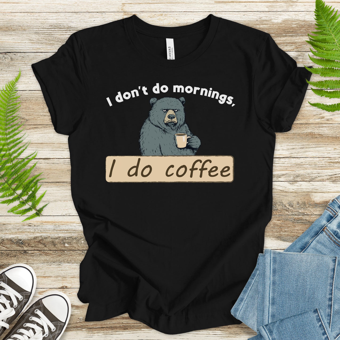 Grumpy Bear’s Morning Survival Kit – Coffee & Zero Patience T-Shirt - TShirtree