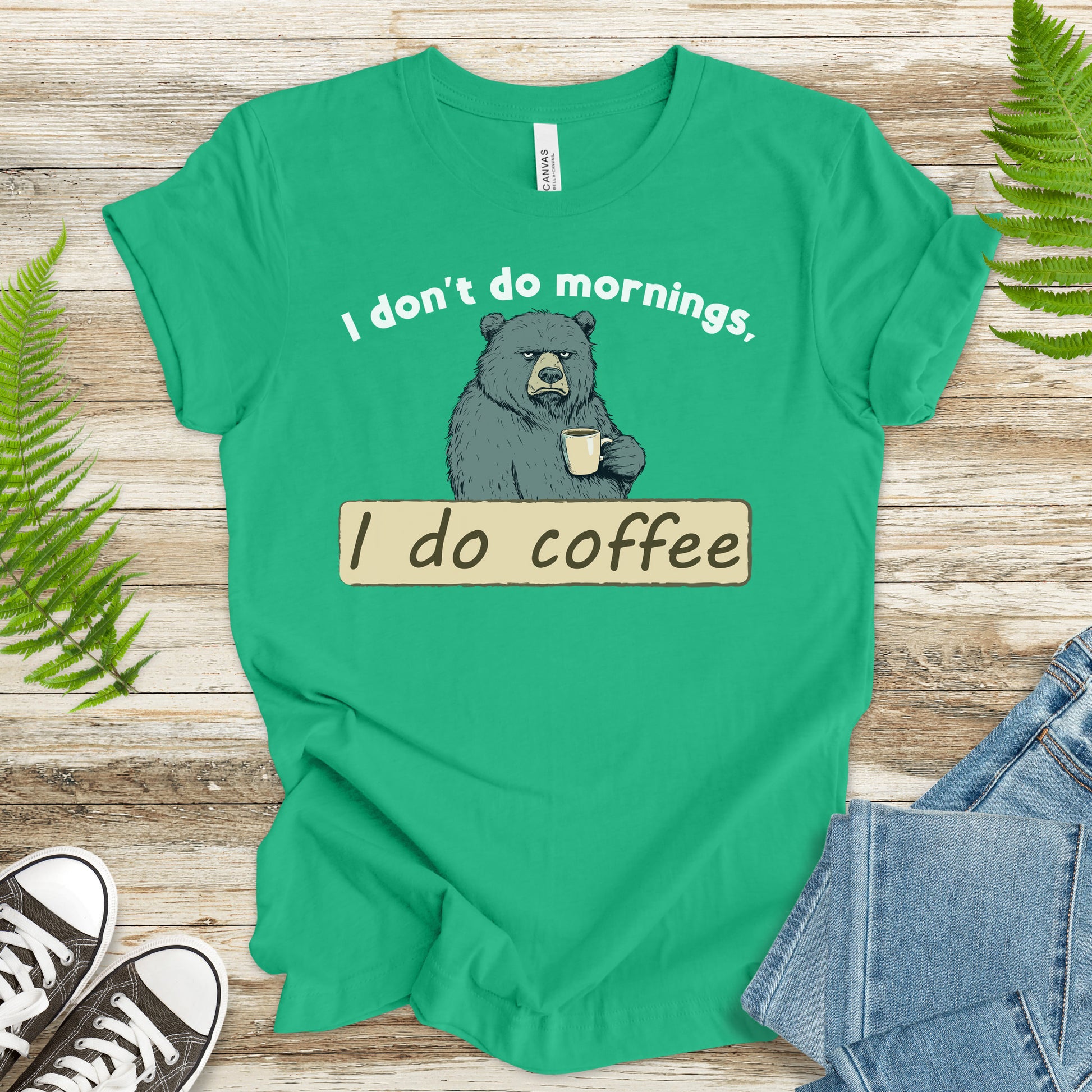 Grumpy Bear’s Morning Survival Kit – Coffee & Zero Patience T-Shirt - TShirtree