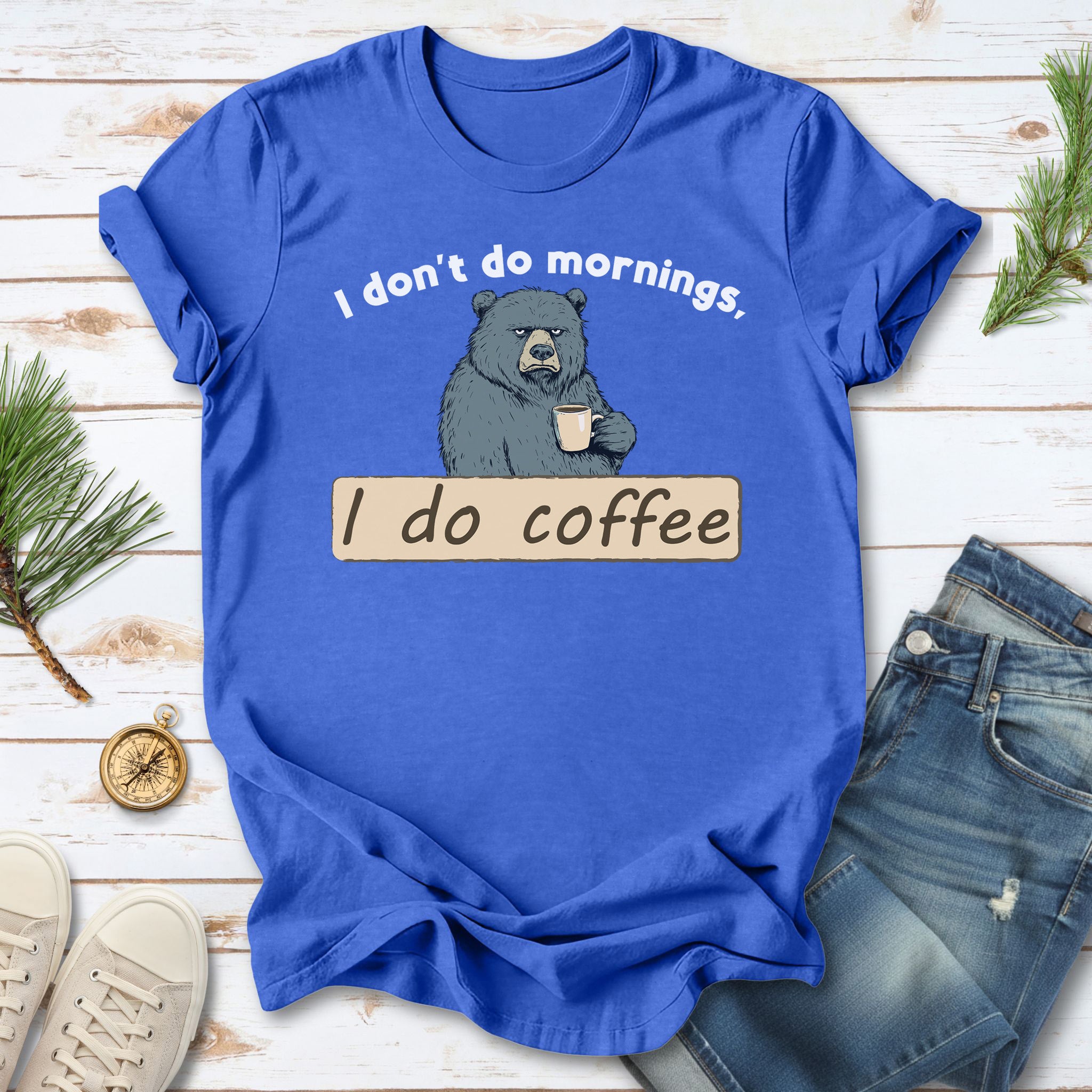 Grumpy Bear’s Morning Survival Kit – Coffee & Zero Patience T-Shirt