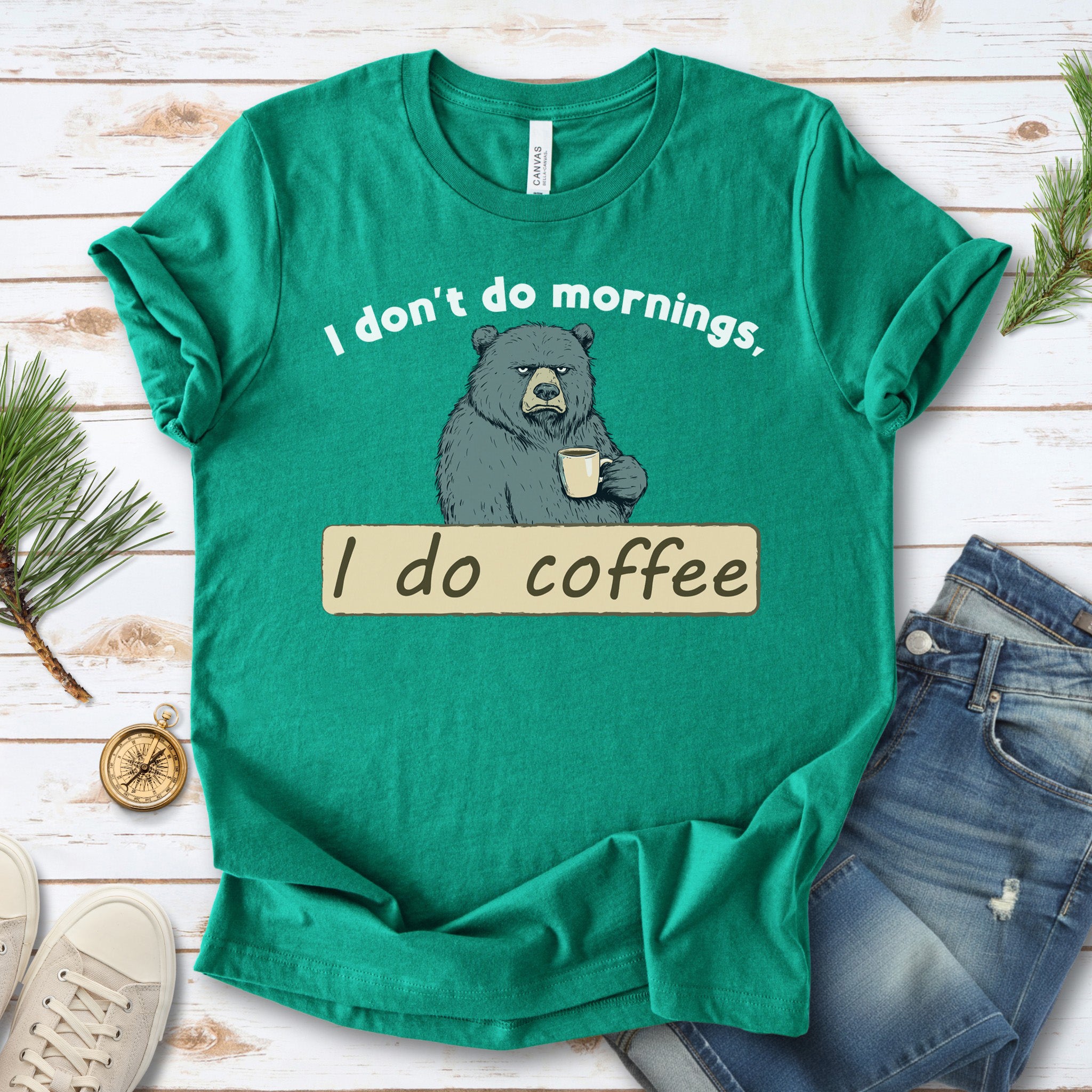 Grumpy Bear’s Morning Survival Kit – Coffee & Zero Patience T-Shirt