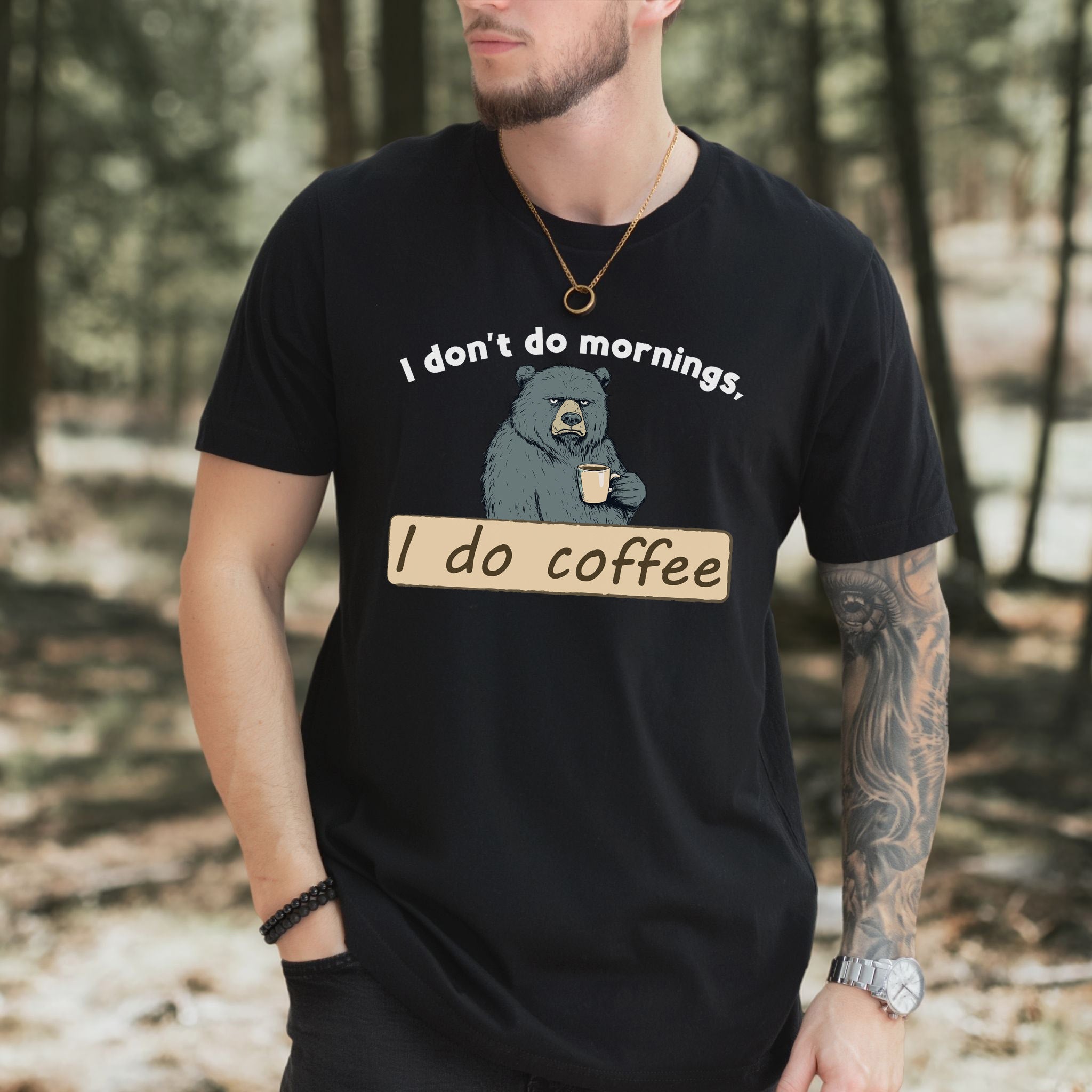 Grumpy Bear’s Morning Survival Kit – Coffee & Zero Patience T-Shirt