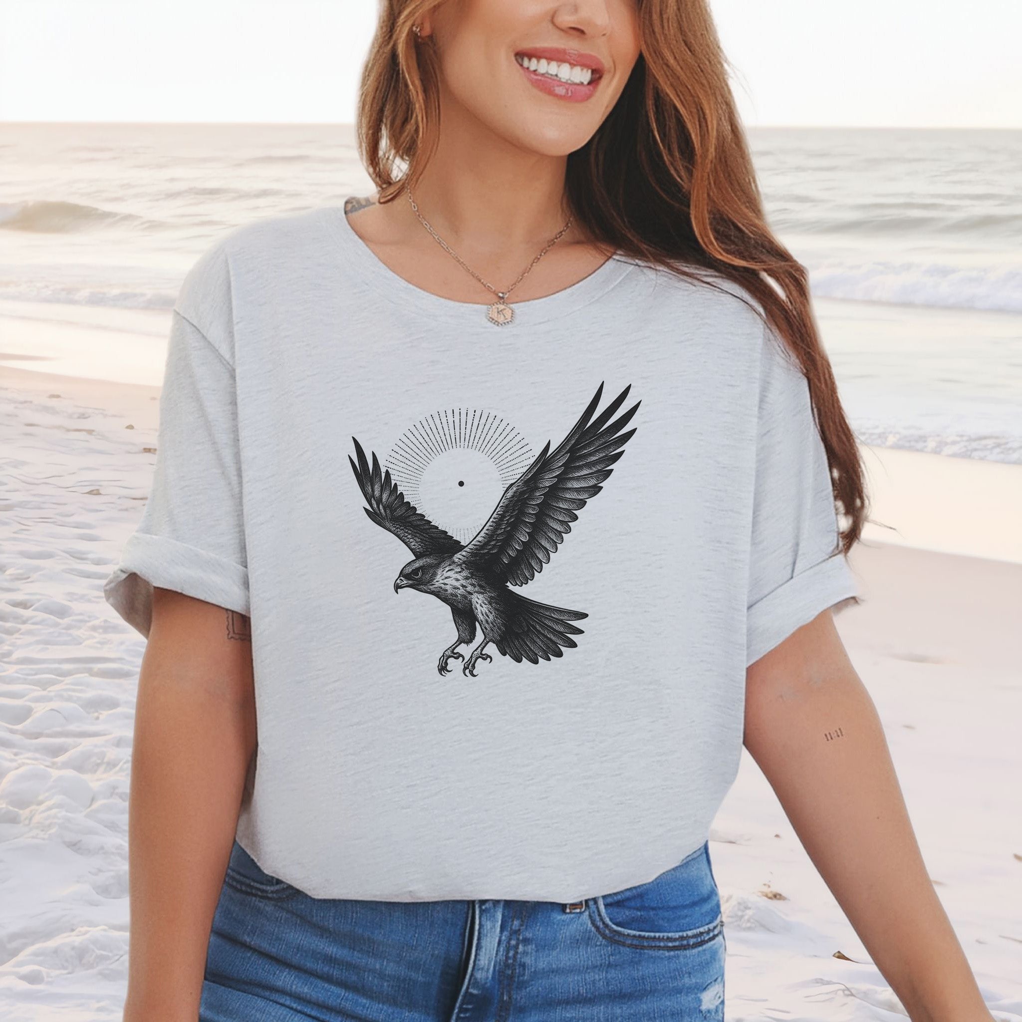 Holy Hawk T-Shirt – Vintage Bird of Prey Spirit Animal Tee
