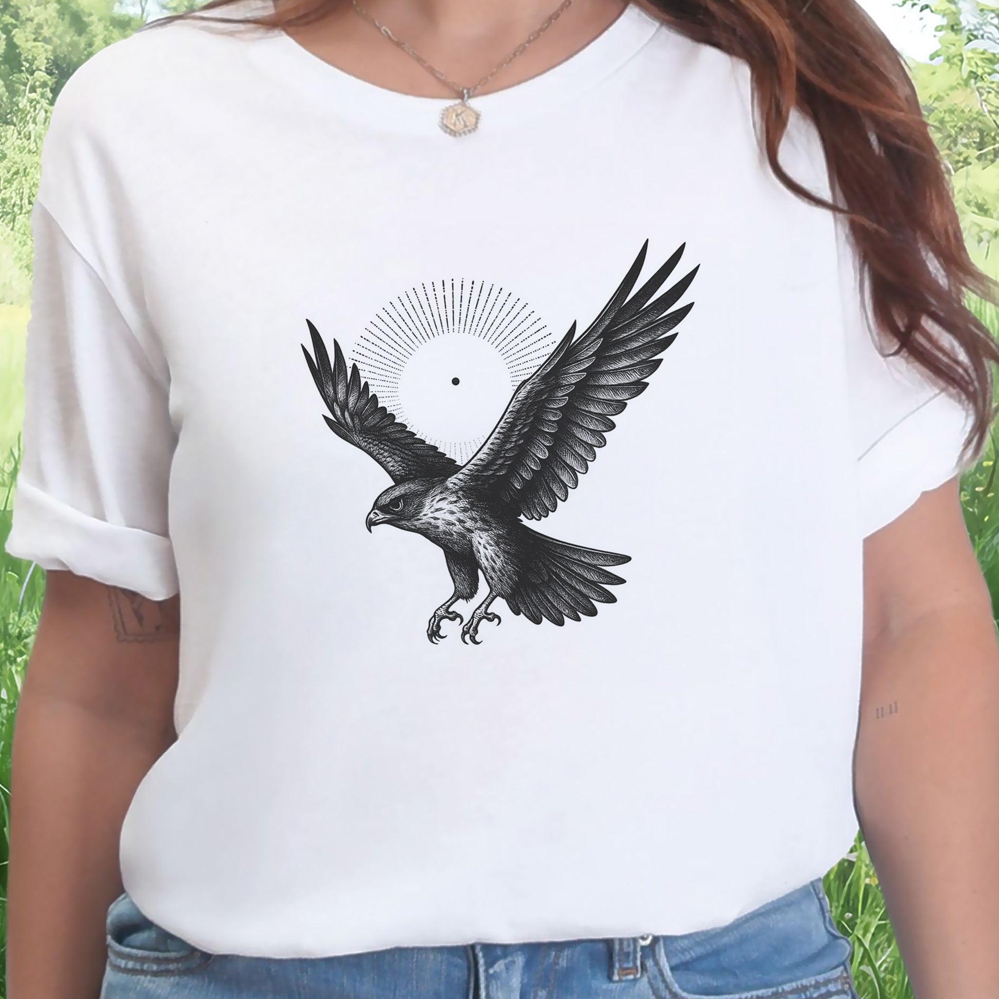 Holy Hawk T-Shirt – Vintage Bird of Prey Spirit Animal Tee