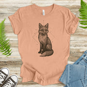 Geometric Fox T-Shirt – Vintage Forest Spirit Animal Tee