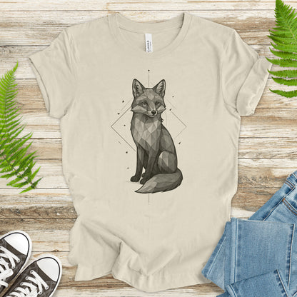 Geometric Fox T-Shirt – Vintage Forest Spirit Animal Tee