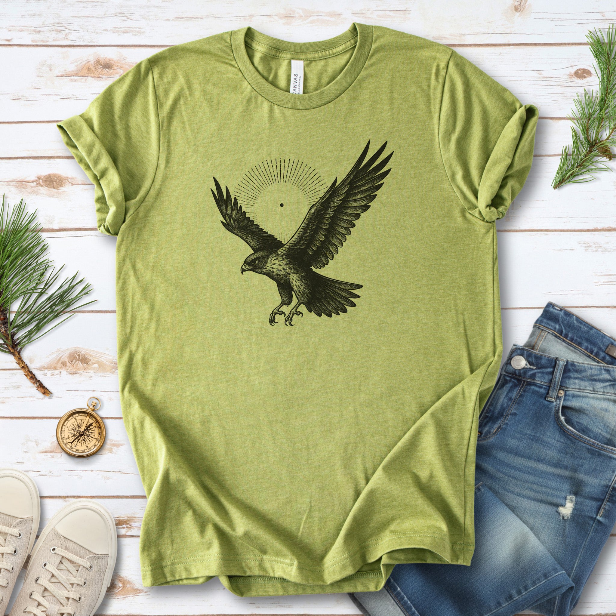 Holy Hawk T-Shirt – Vintage Bird of Prey Spirit Animal Tee