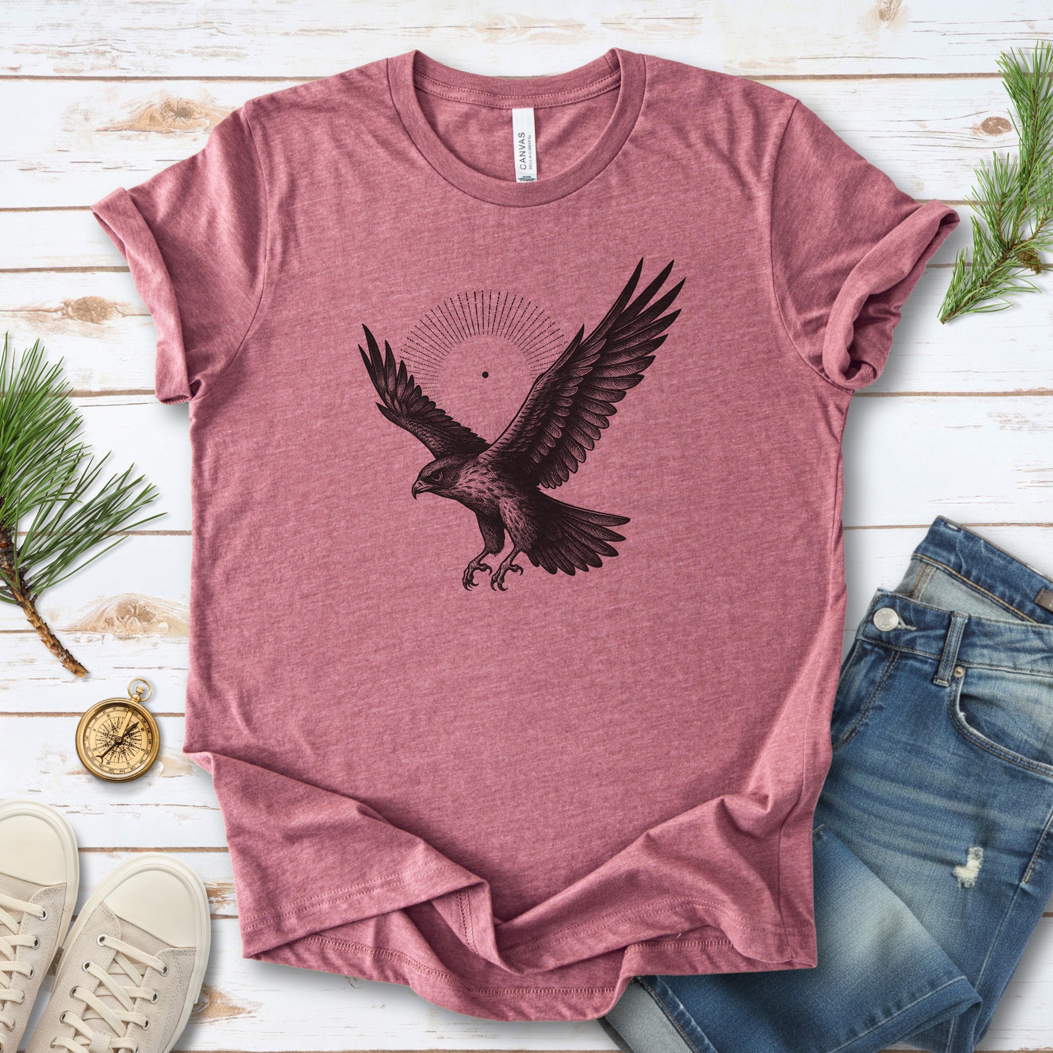 Holy Hawk T-Shirt – Vintage Bird of Prey Spirit Animal Tee