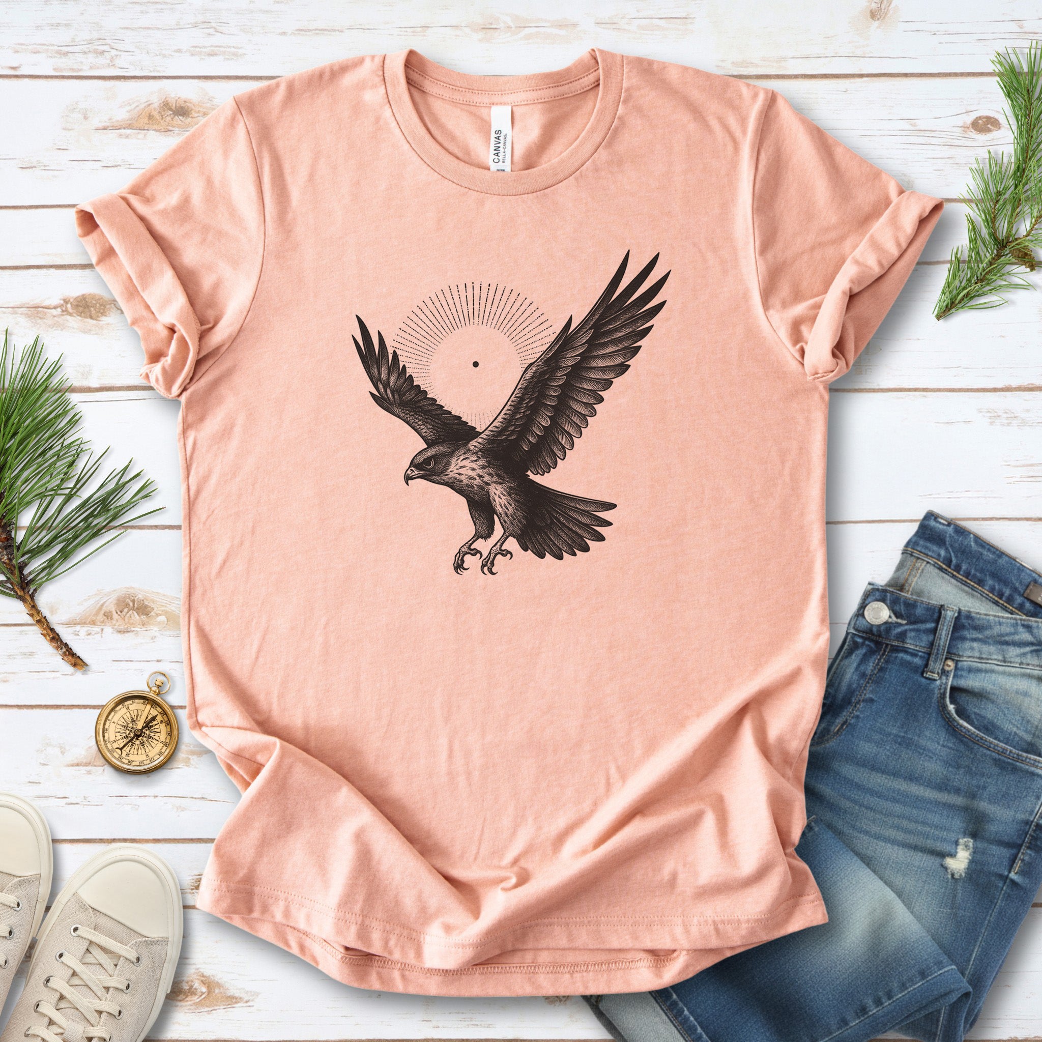 Holy Hawk T-Shirt – Vintage Bird of Prey Spirit Animal Tee