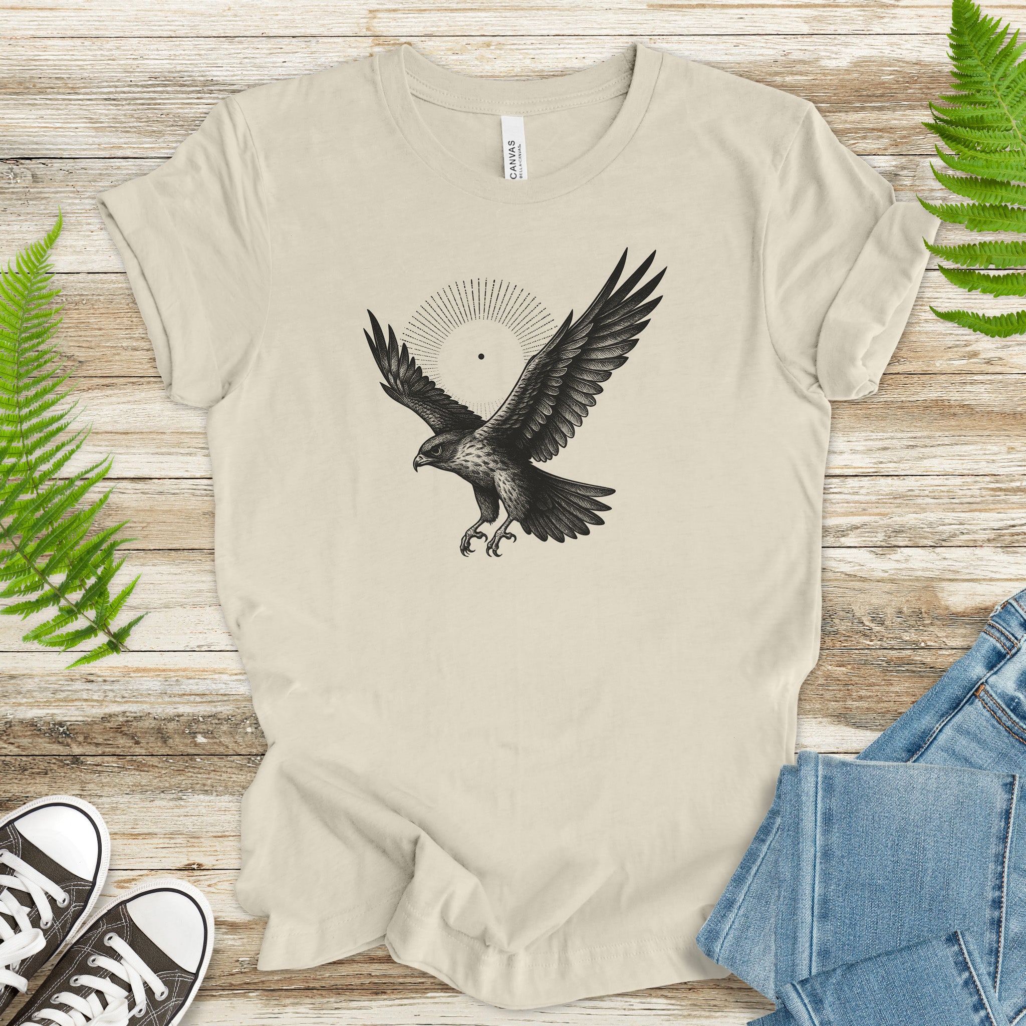 Holy Hawk T-Shirt – Vintage Bird of Prey Spirit Animal Tee