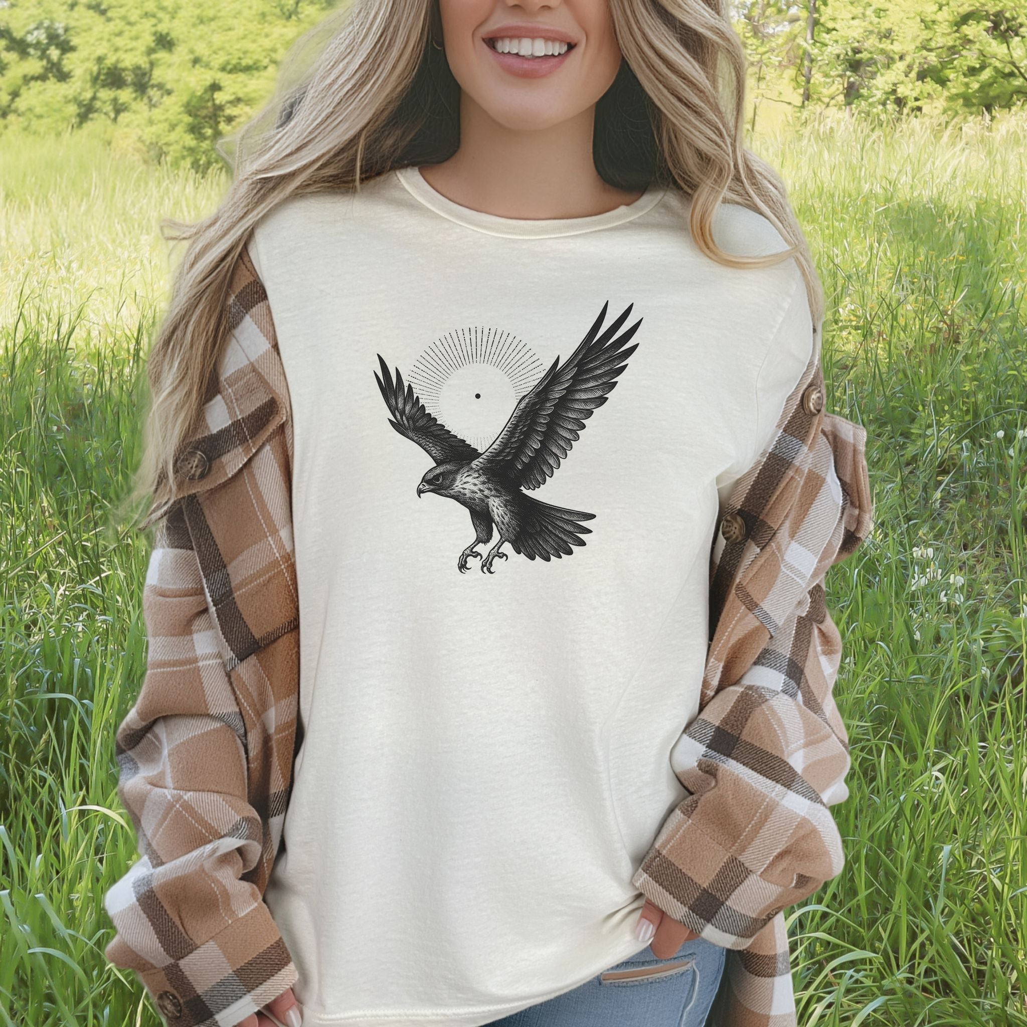Holy Hawk T-Shirt – Vintage Bird of Prey Spirit Animal Tee