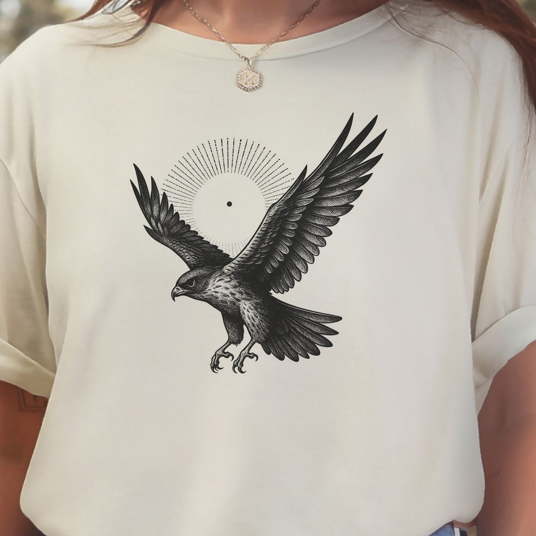 Holy Hawk T-Shirt – Vintage Bird of Prey Spirit Animal Tee