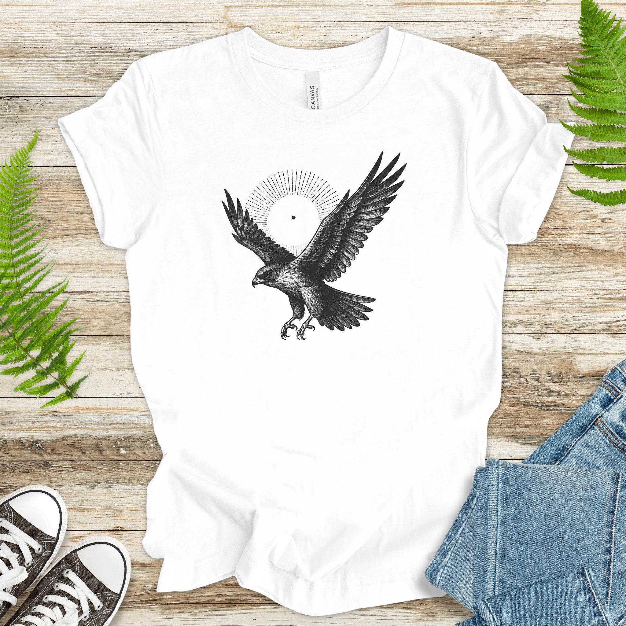 Holy Hawk T-Shirt – Vintage Bird of Prey Spirit Animal Tee